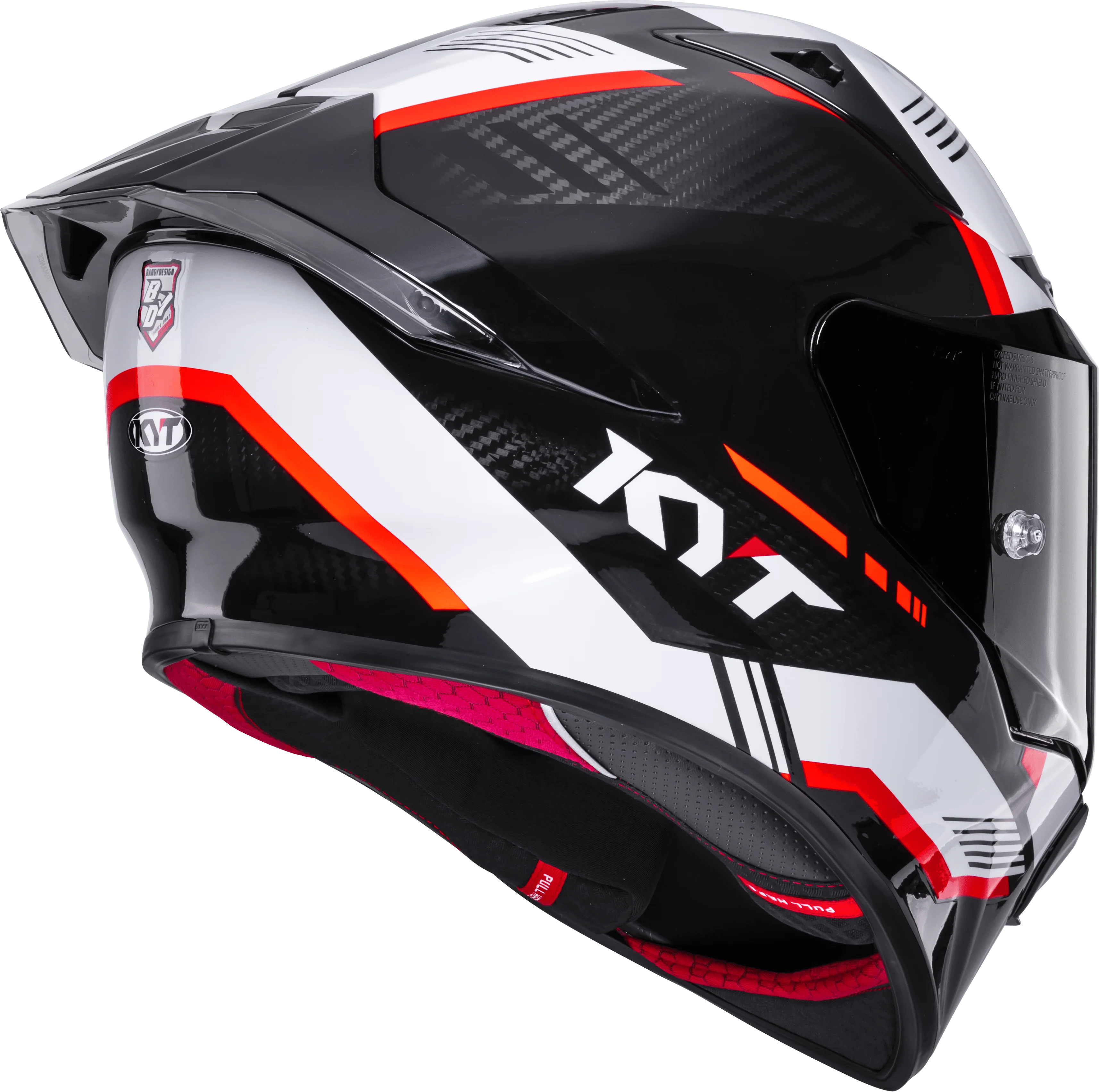 KYT R1R Racing Helm Carbon Zone Rot Y6R10007 - Image 5