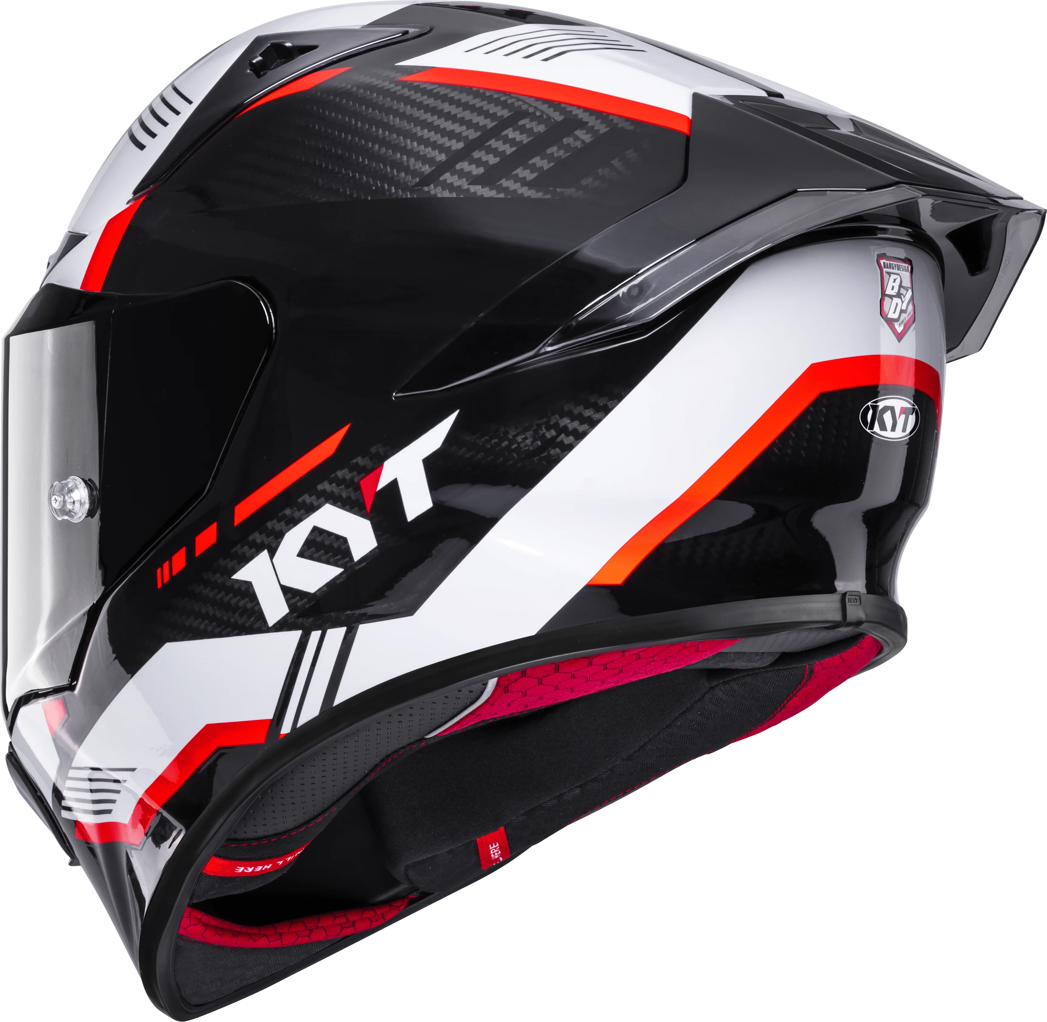 KYT R1R Racing Helm Carbon Zone Rot Y6R10007 - Image 7