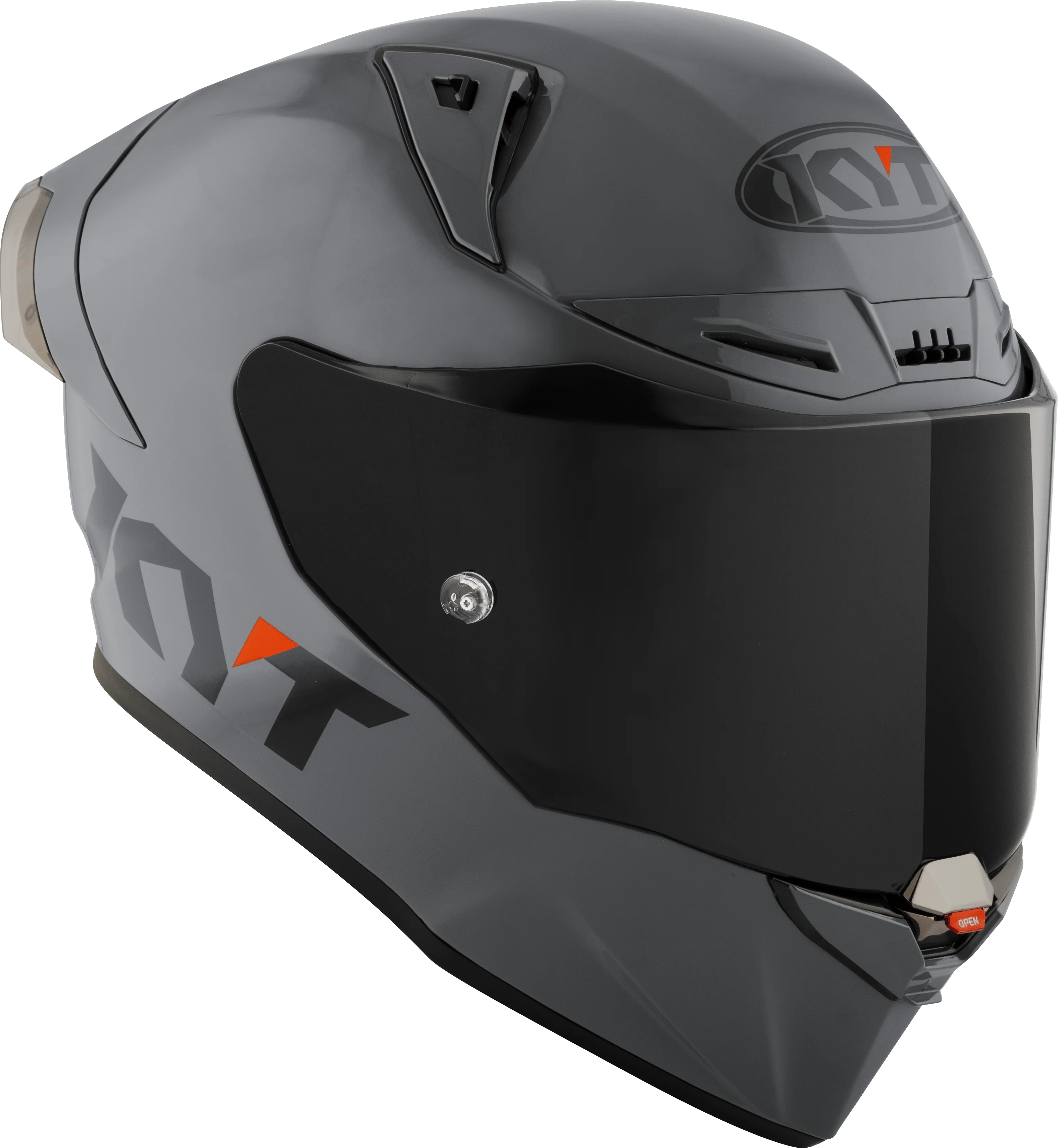 KYT R1R Racing Helm Plain grau Y6R100W1 - Image 3