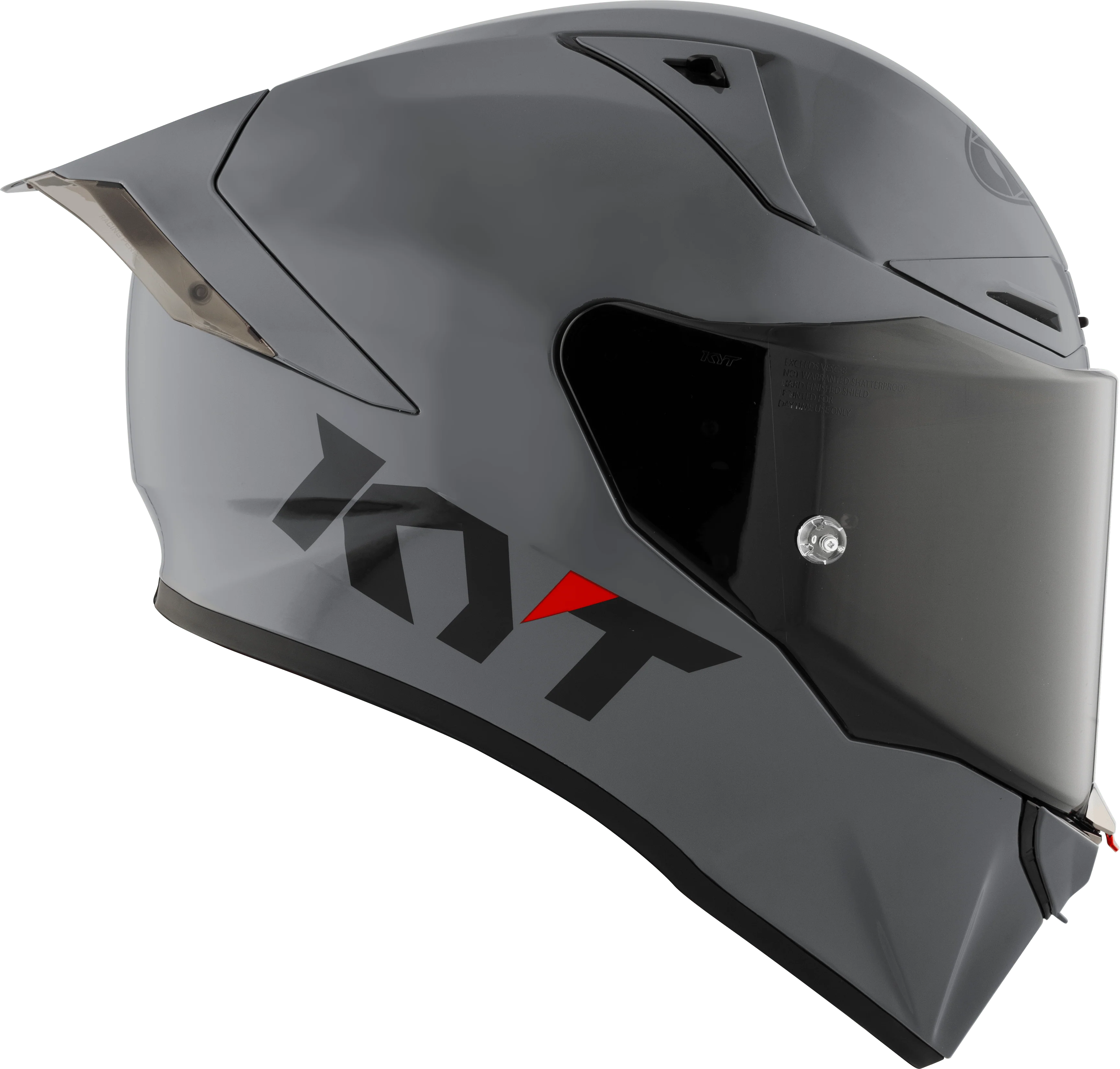 KYT R1R Racing Helm Plain grau Y6R100W1 - Image 4