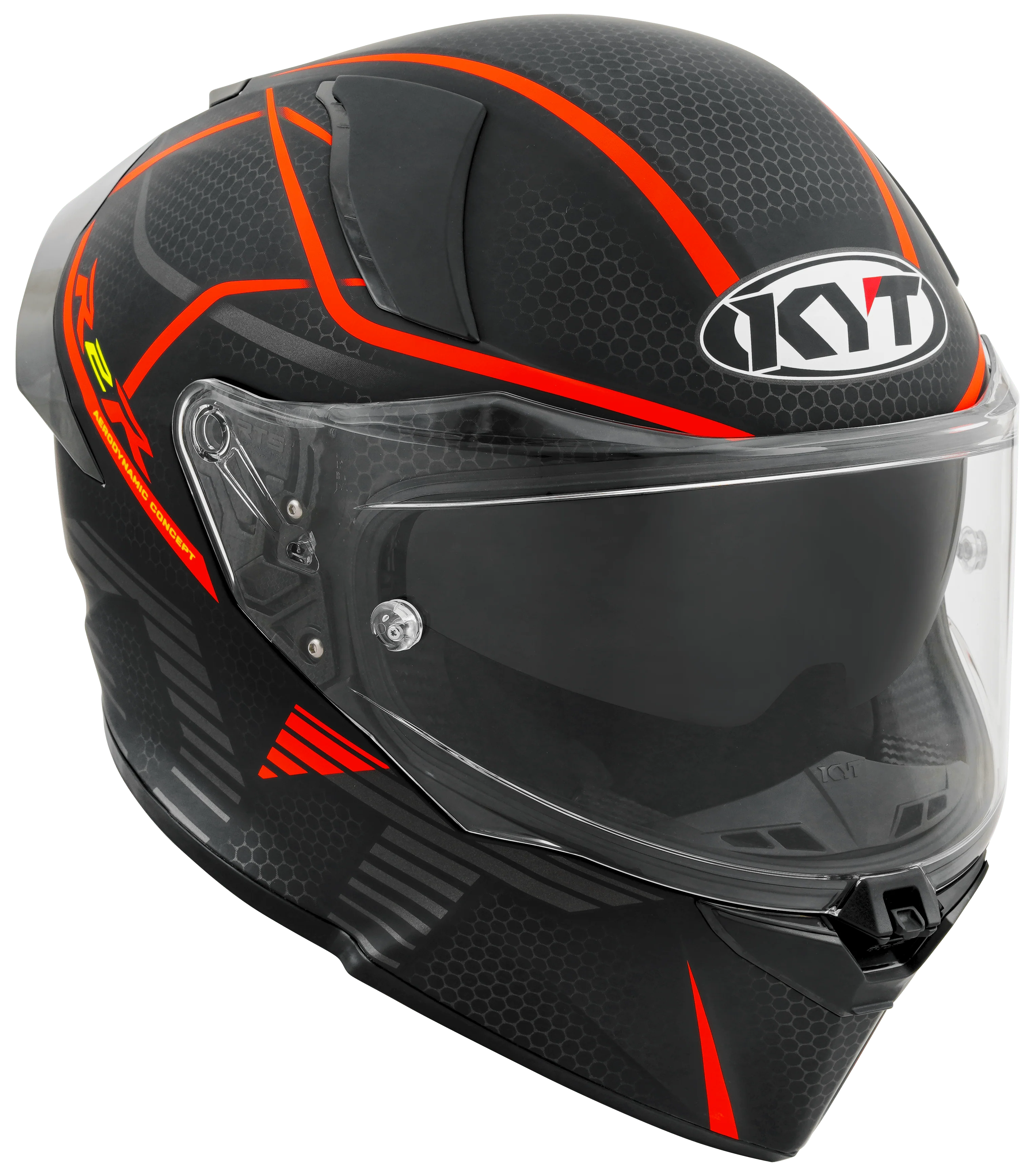 KYT R2R Helm Concept Matt Schwarz / Rot Y6R20008 - Image 3