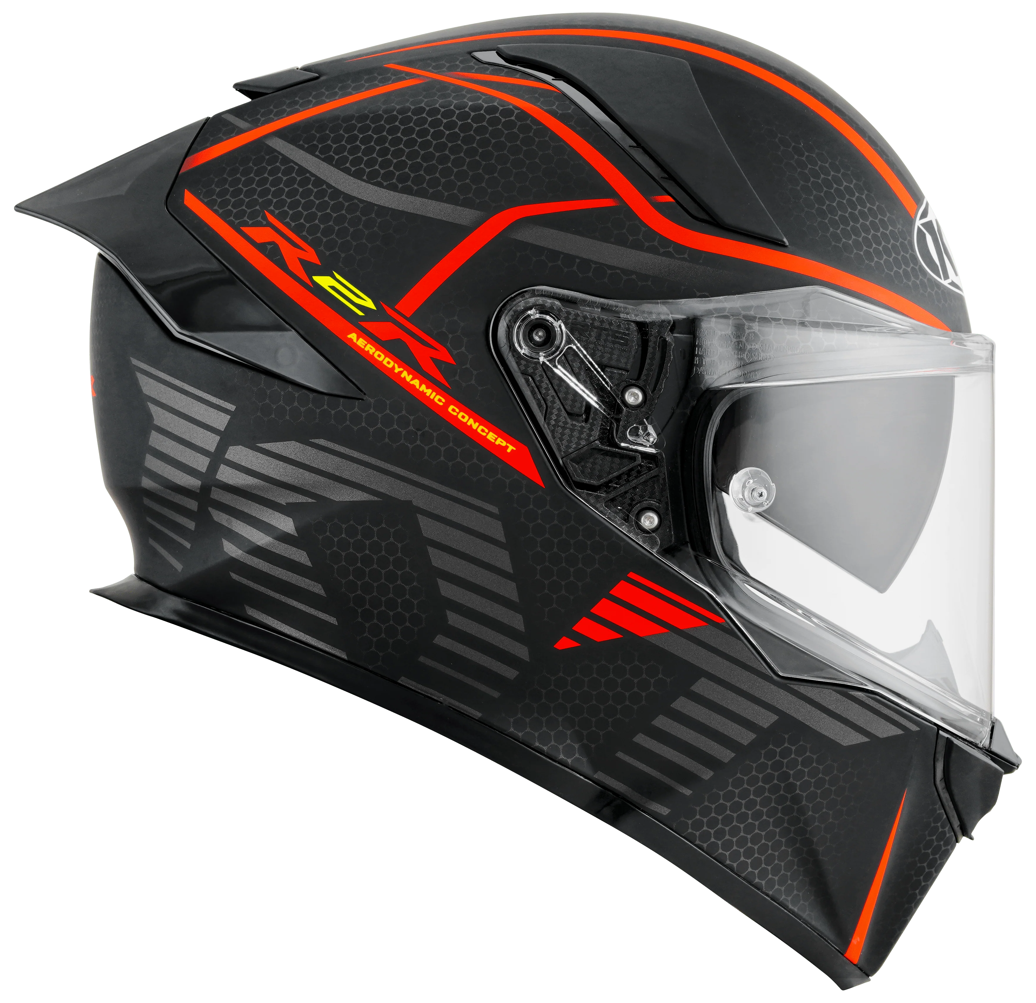 KYT R2R Helm Concept Matt Schwarz / Rot Y6R20008 - Image 4
