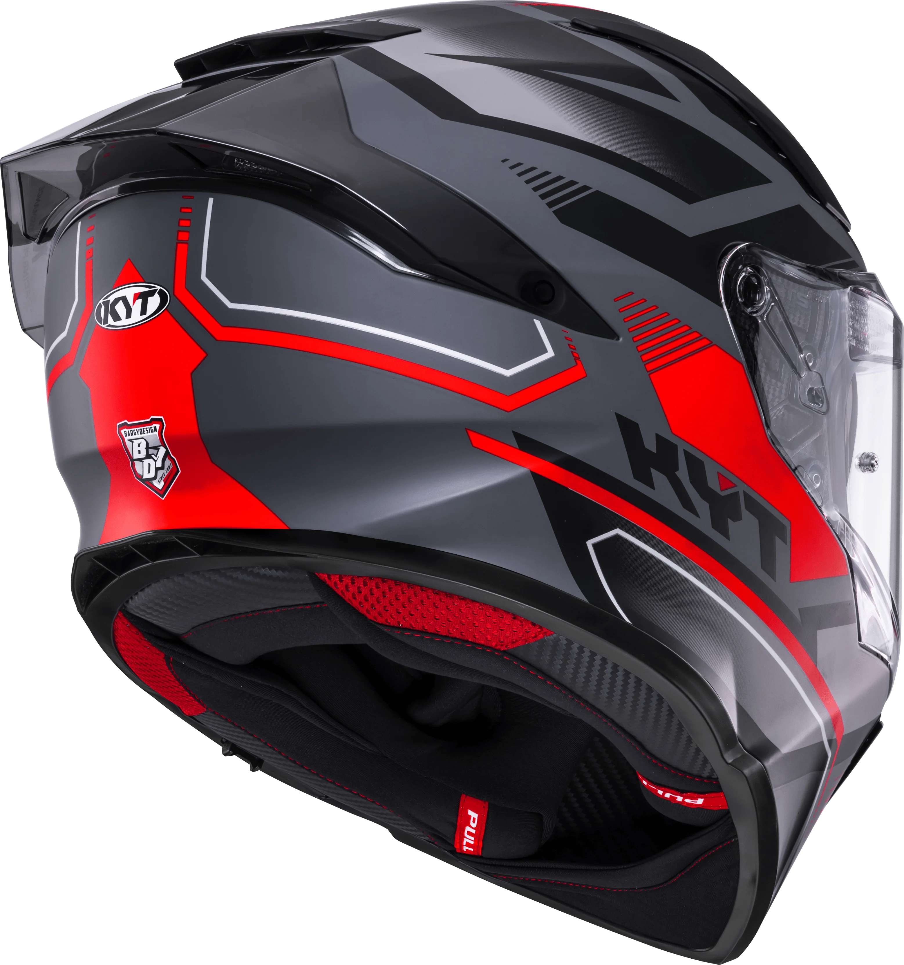 KYT R2R Helm Parsec Matt Grau / Rot Y6R20023 - Image 5