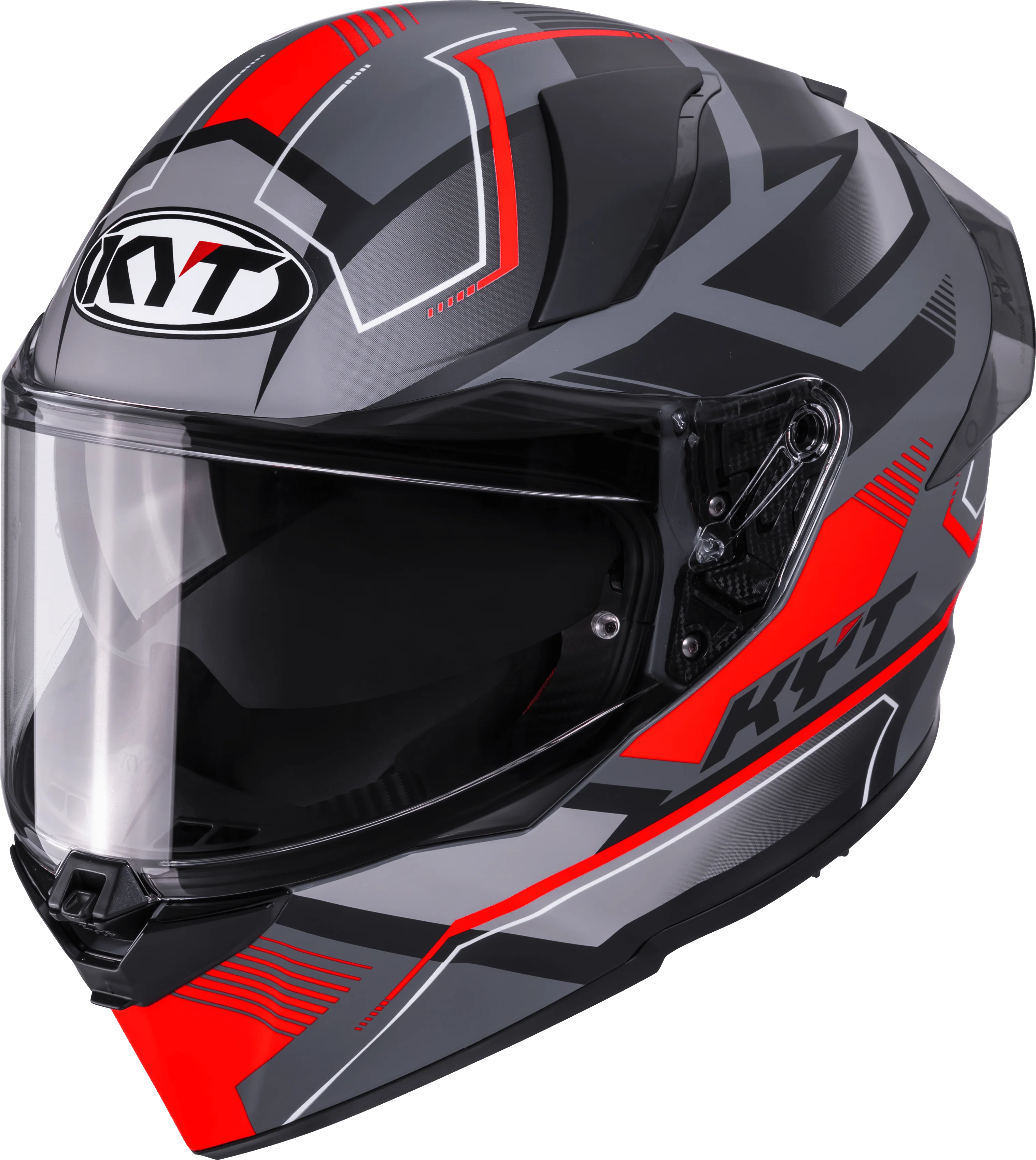 KYT R2R Helm Parsec Matt Grau / Rot Y6R20023 - Image 8