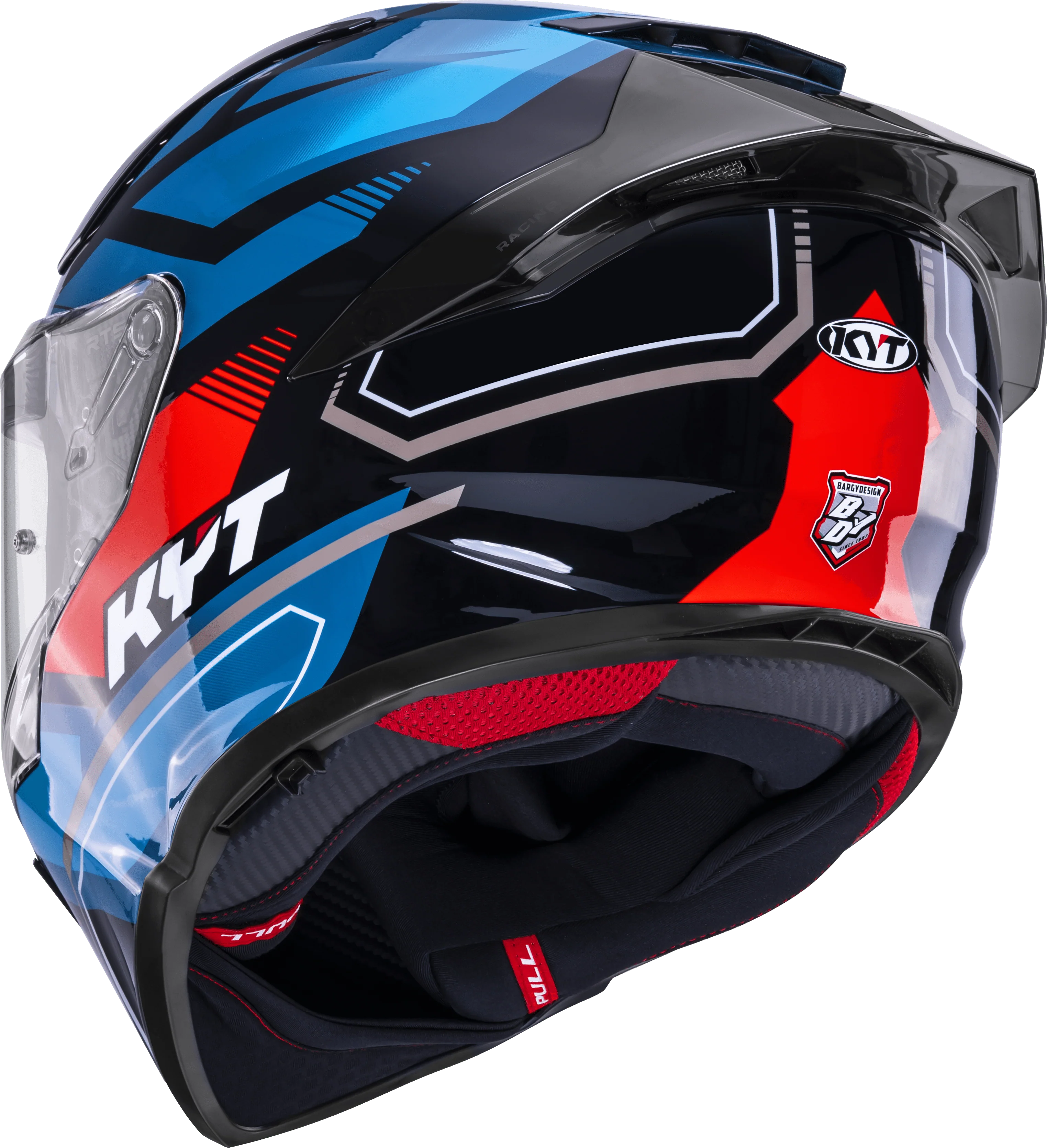 KYT R2R Helm Parsec Schwarz / Blau / Rot Y6R20024 - Image 7