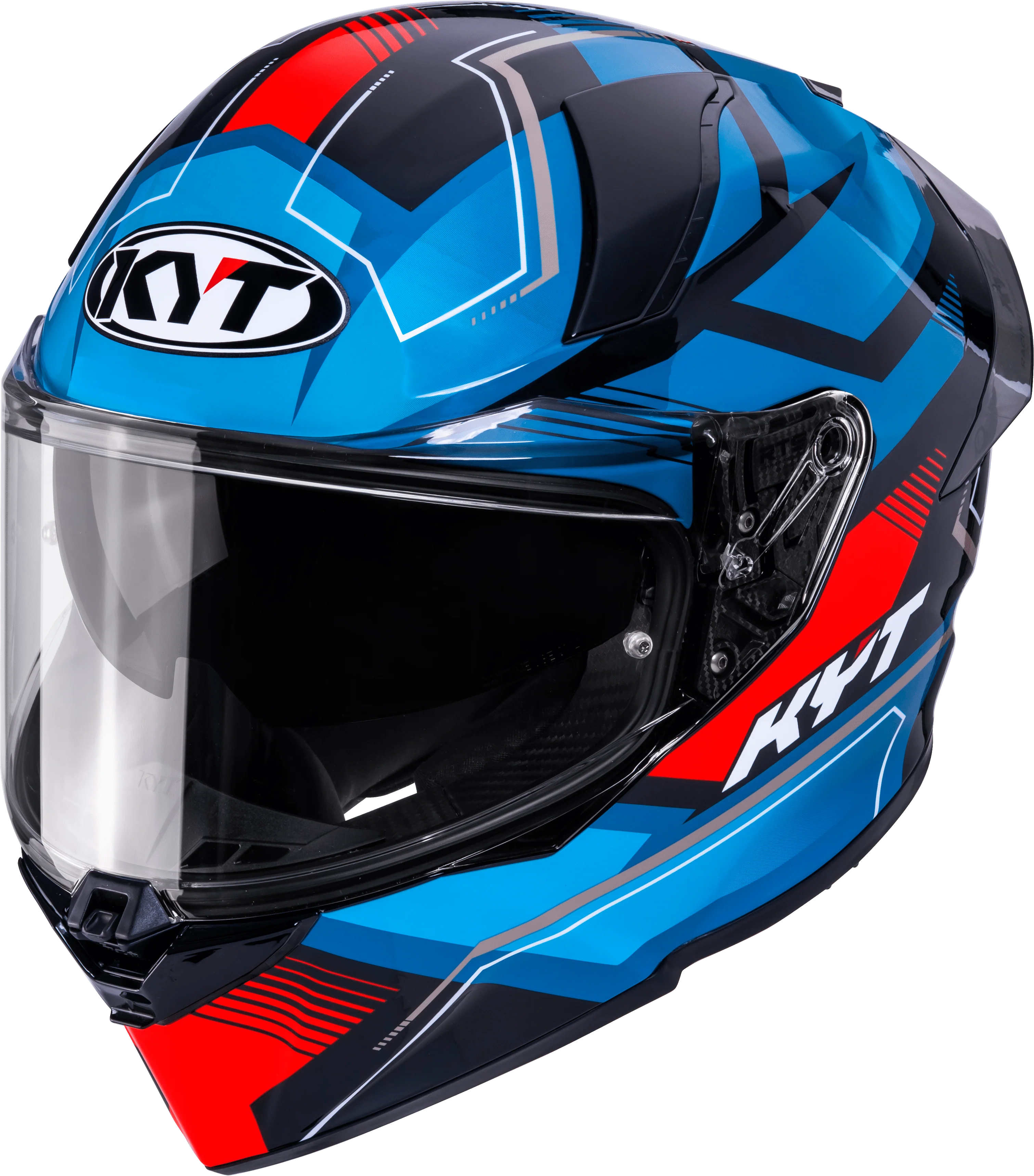KYT R2R Helm Parsec Schwarz / Blau / Rot Y6R20024 - Image 8