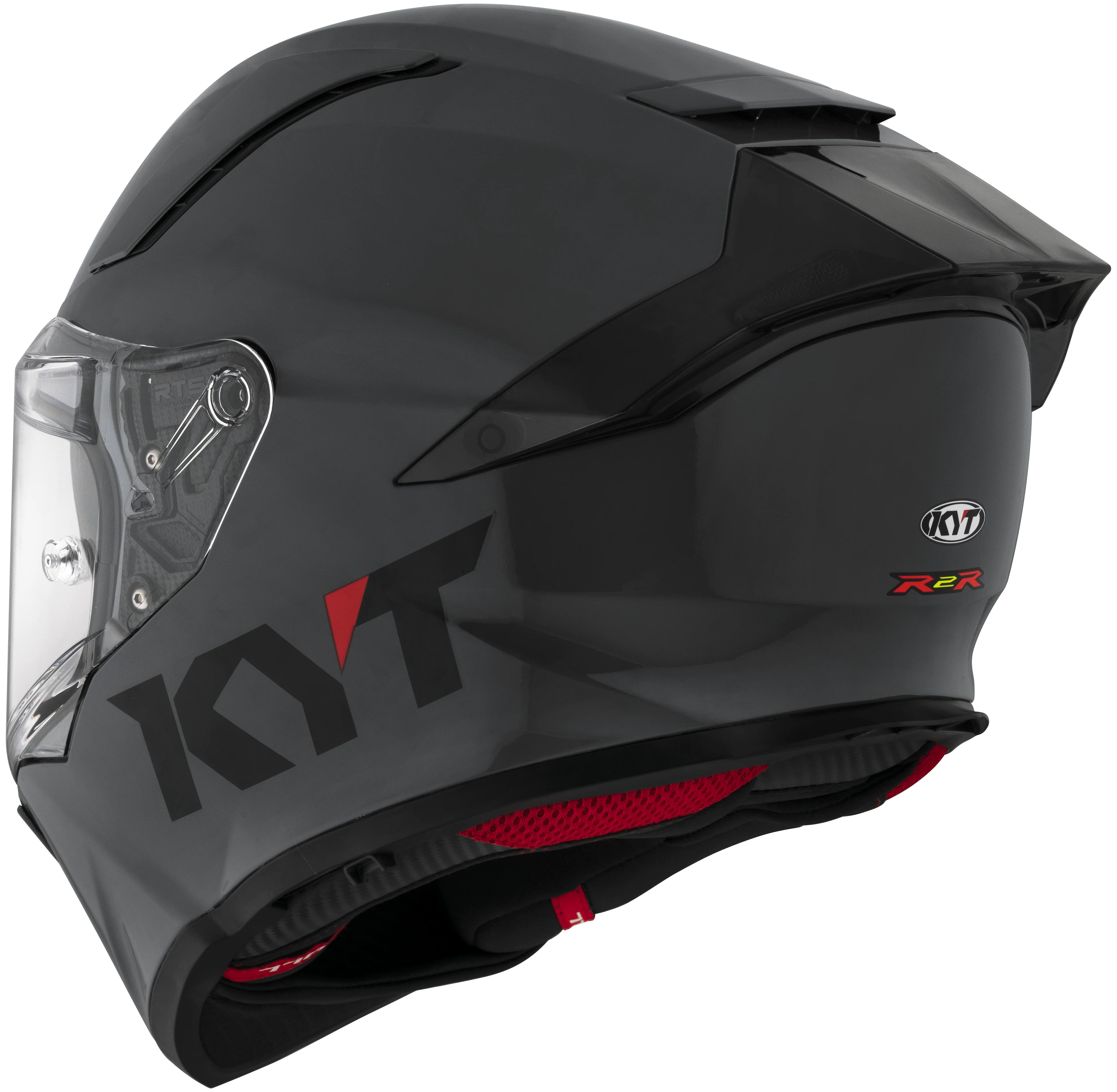 KYT R2R Helm Plain Grau Y6R200W1 - Image 7