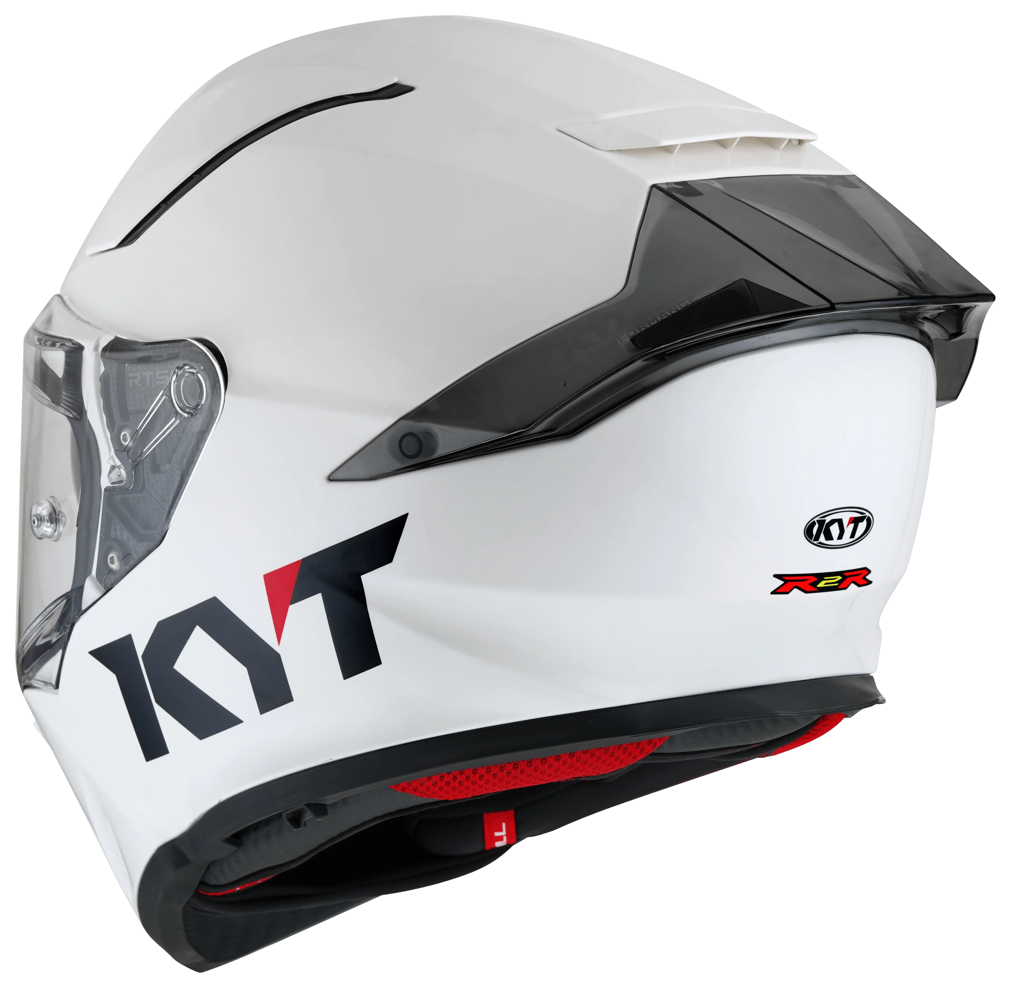 KYT R2R Helm Plain Weiß Y6R200W3 - Image 7