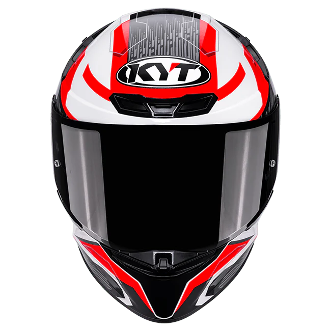 KYT TT-Revo Helm Speeding Weiß / Rot Y6TR0051 - Image 2
