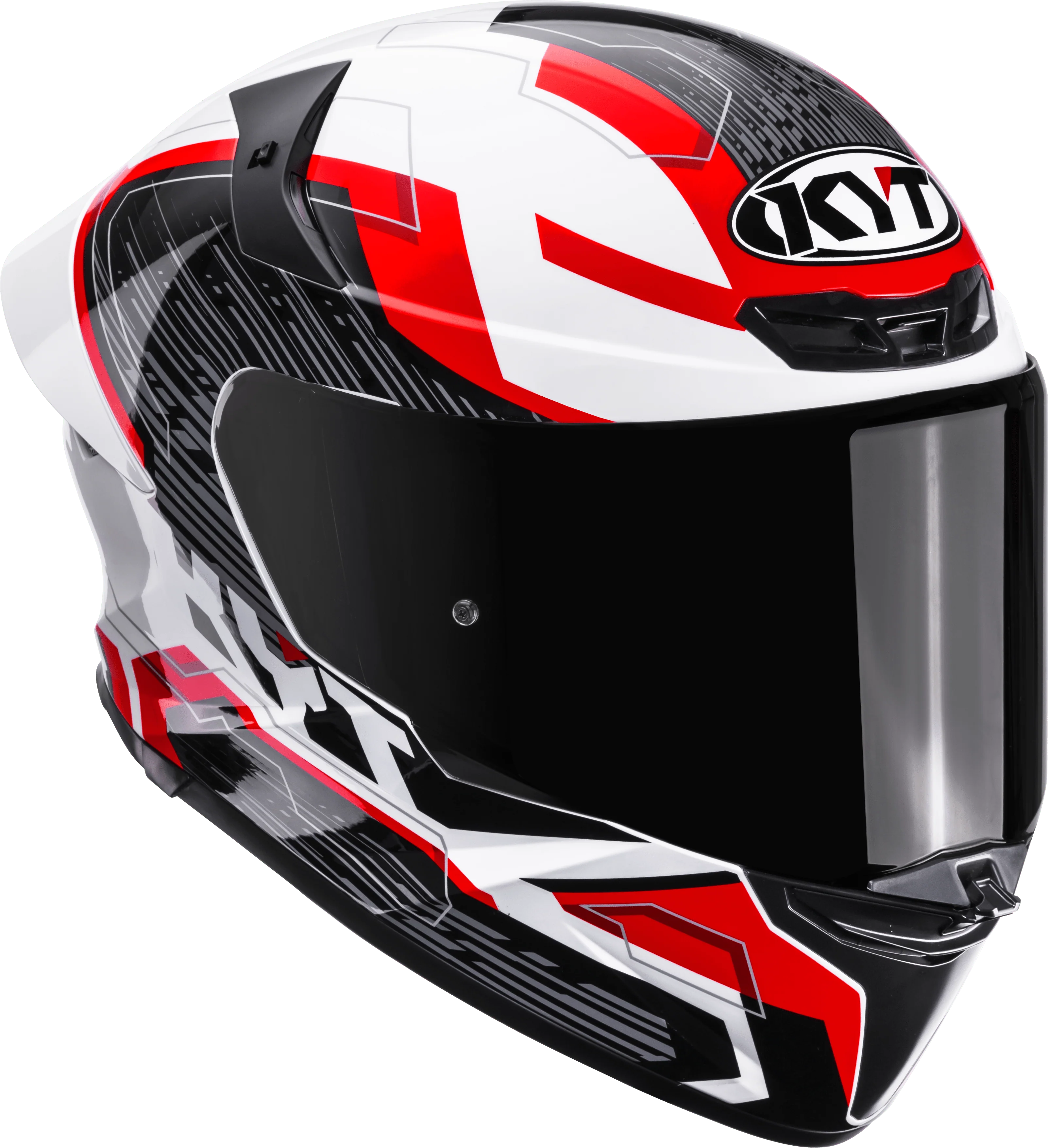 KYT TT-Revo Helm Speeding Weiß / Rot Y6TR0051 - Image 3