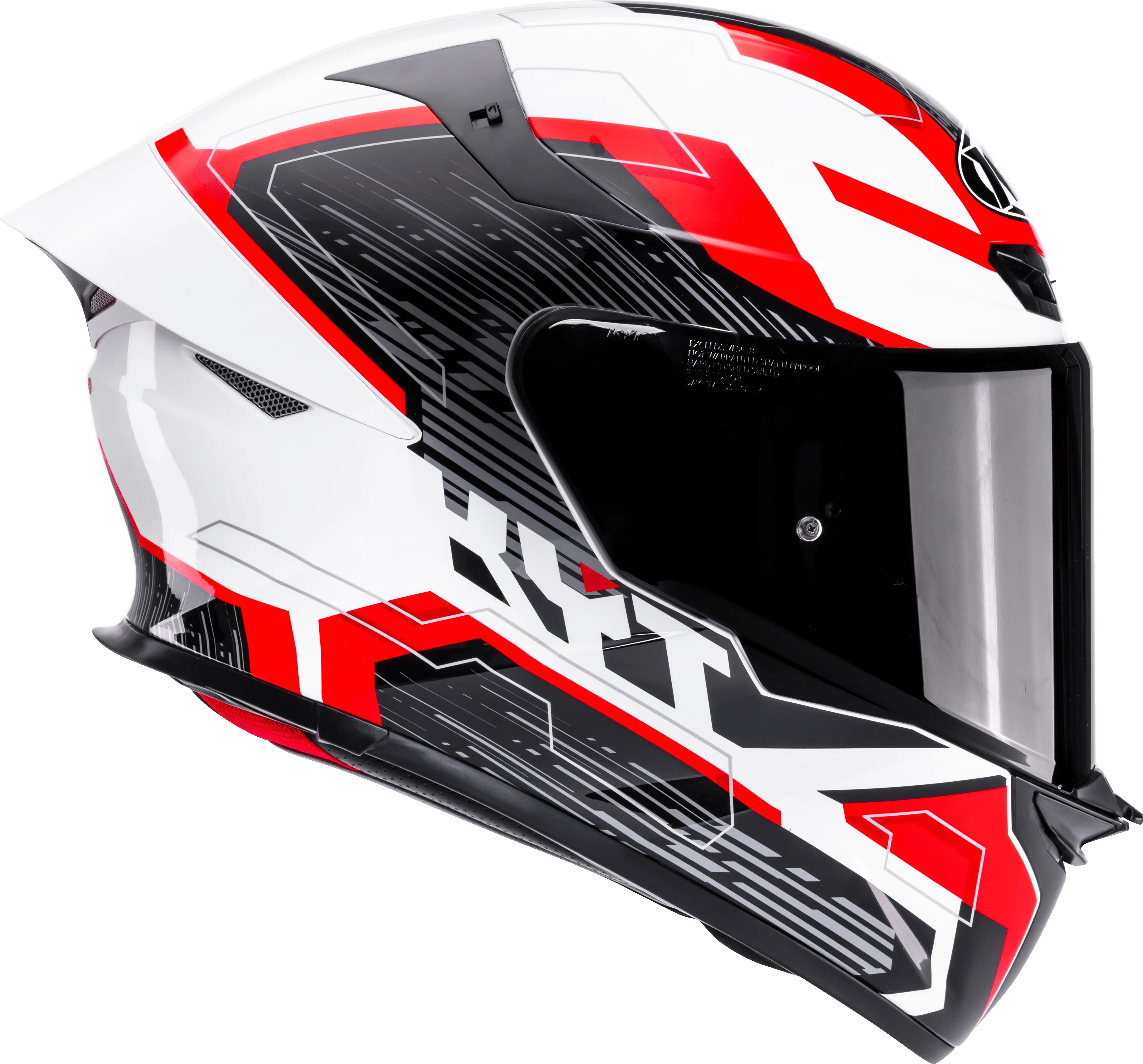 KYT TT-Revo Helm Speeding Weiß / Rot Y6TR0051 - Image 4