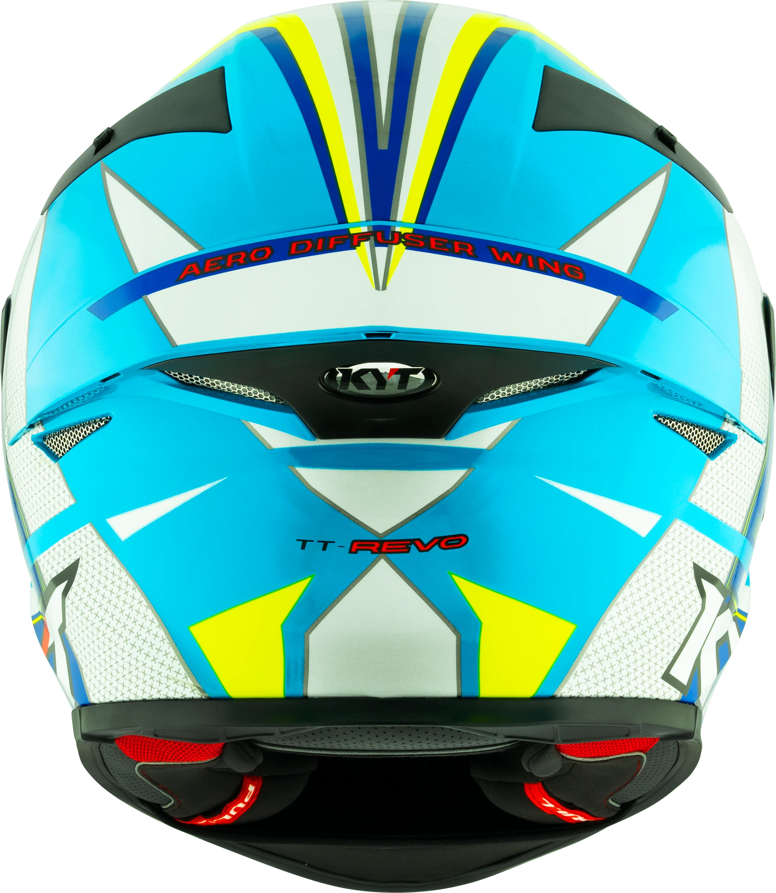 KYT TT-Revo Helm Grand Prix White Light Blue Y6TR0004 - Image 3