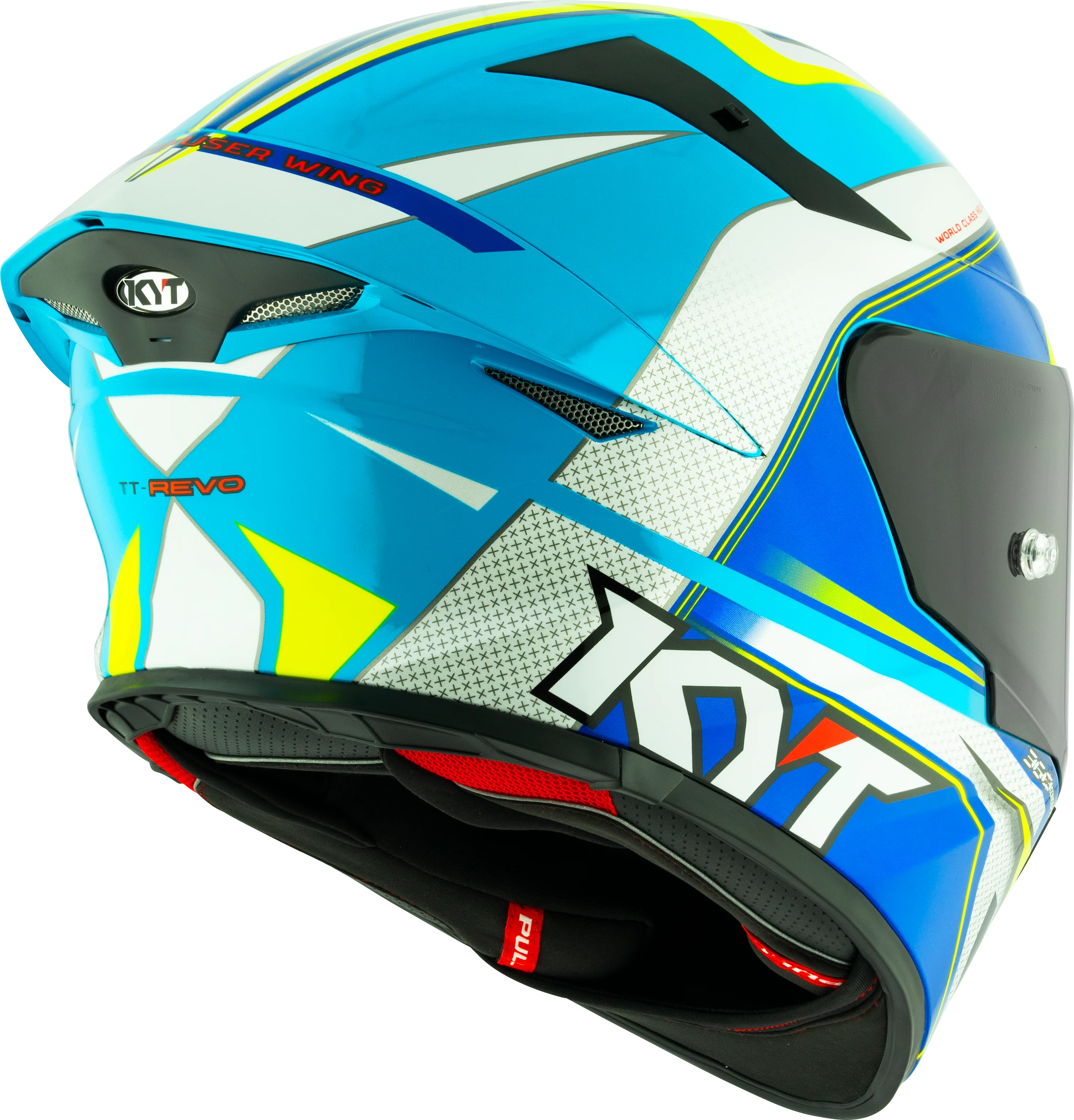 KYT TT-Revo Helm Grand Prix White Light Blue Y6TR0004 - Image 5
