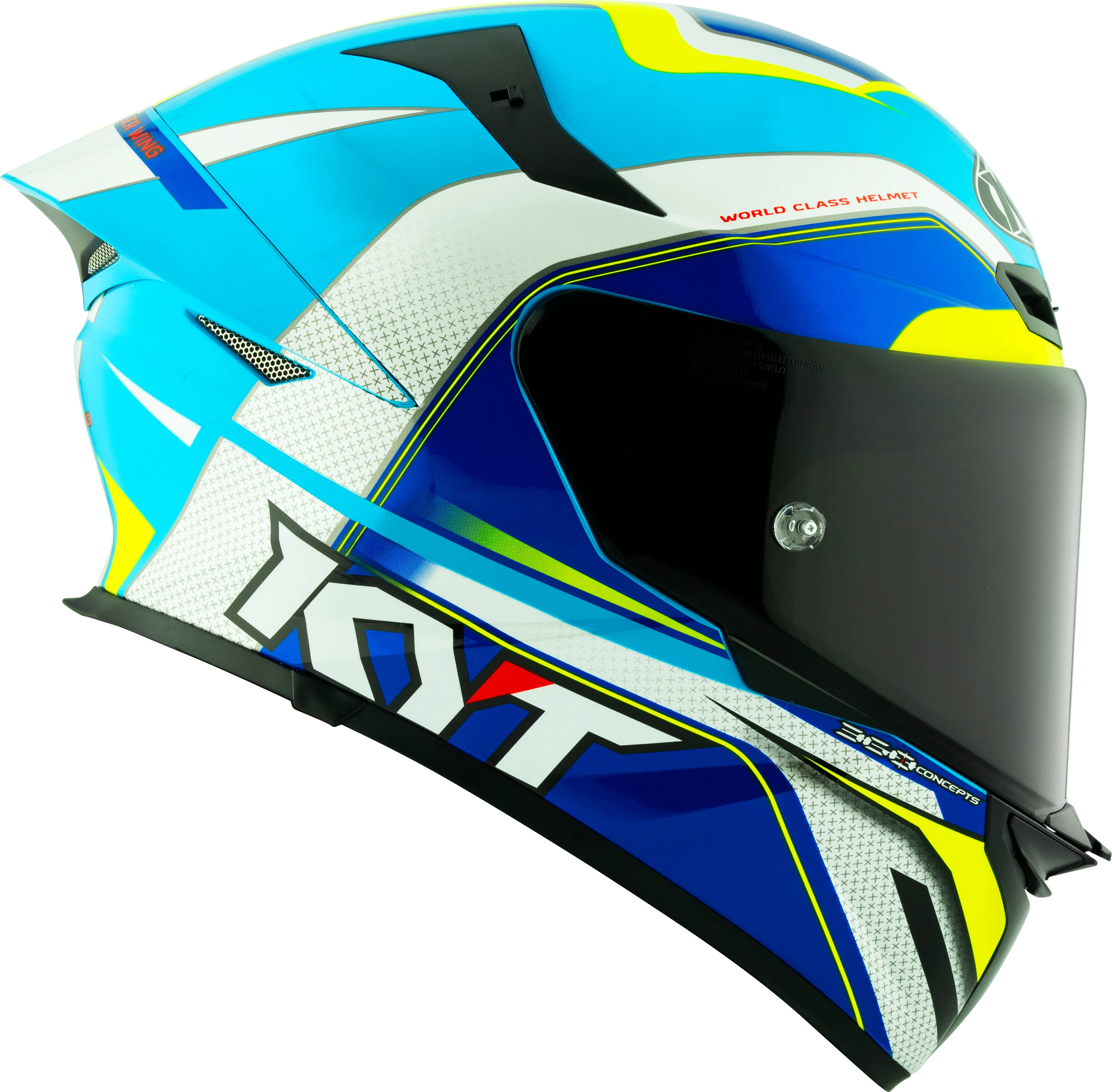 KYT TT-Revo Helm Grand Prix White Light Blue Y6TR0004 - Image 8