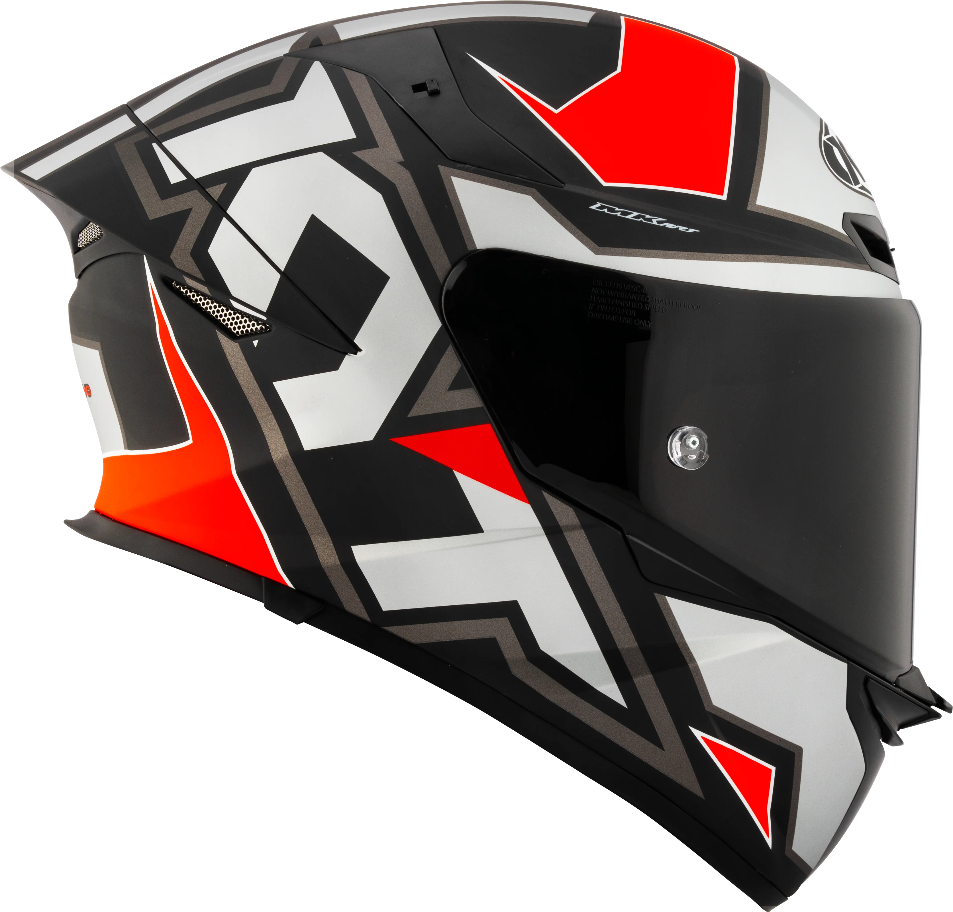 KYT TT-Revo Helm Electron Grey Red matt Y6TR0006 - Image 6