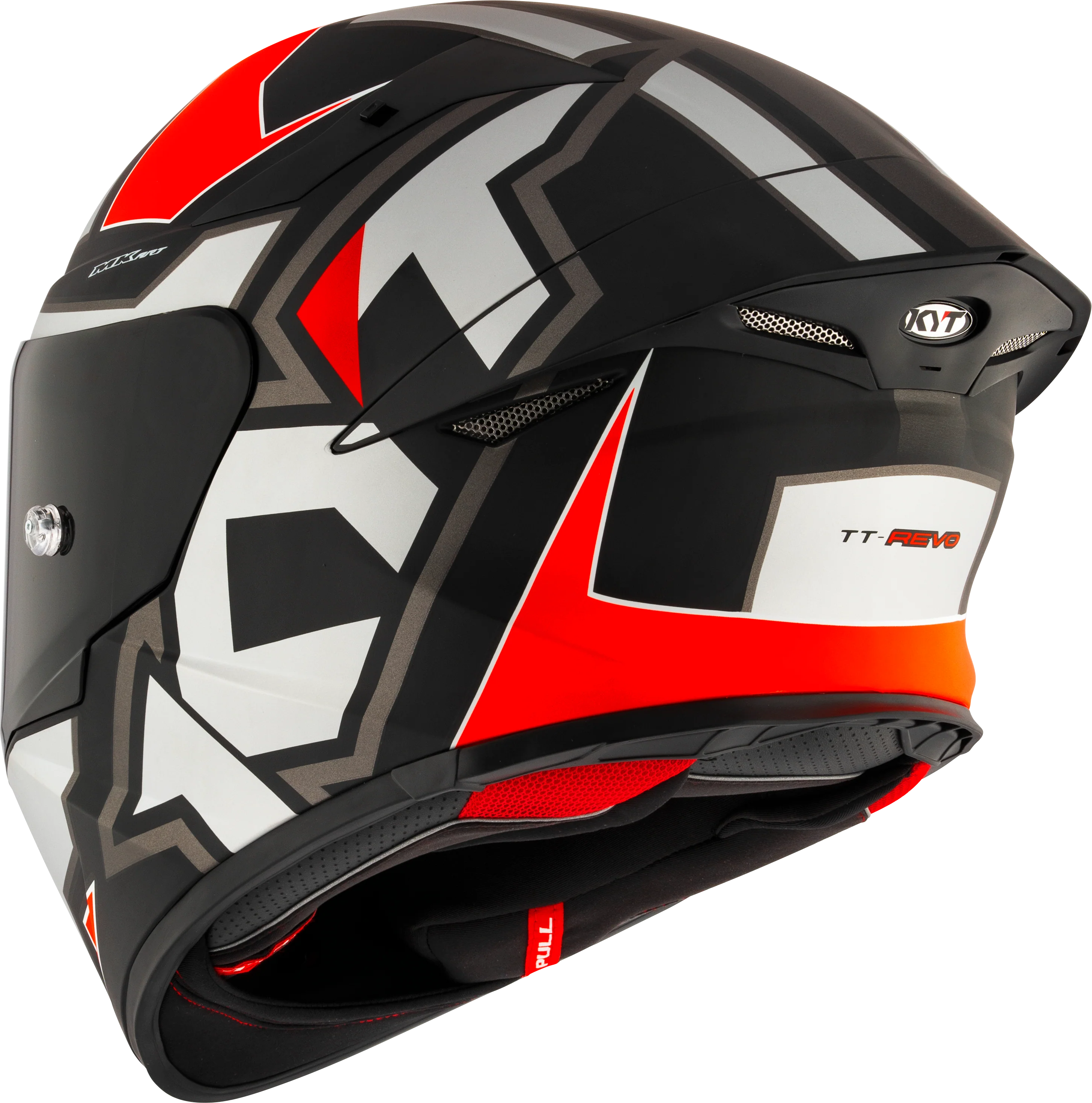 KYT TT-Revo Helm Electron Grey Red matt Y6TR0006 - Image 7