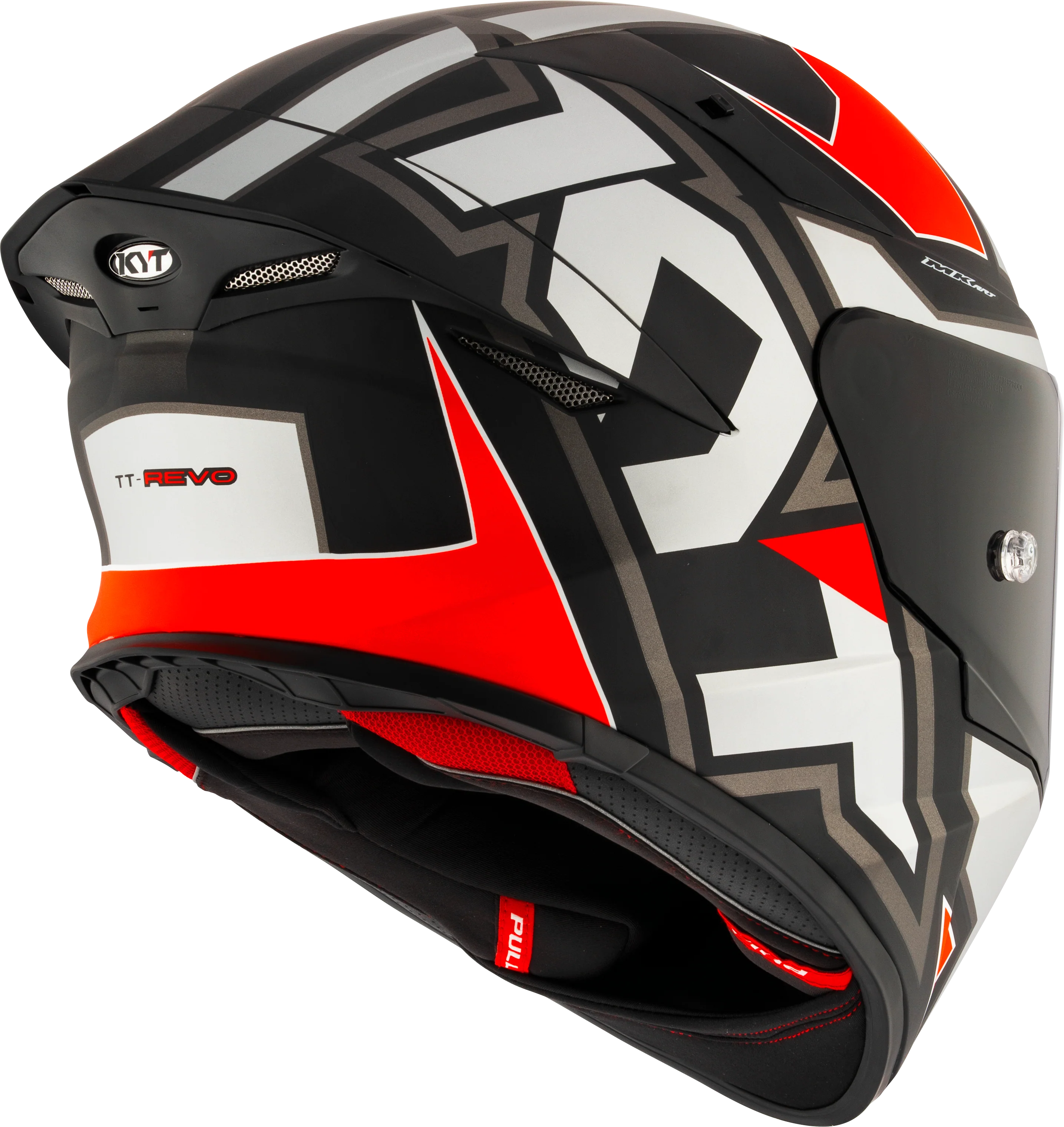 KYT TT-Revo Helm Electron Grey Red matt Y6TR0006 - Image 8