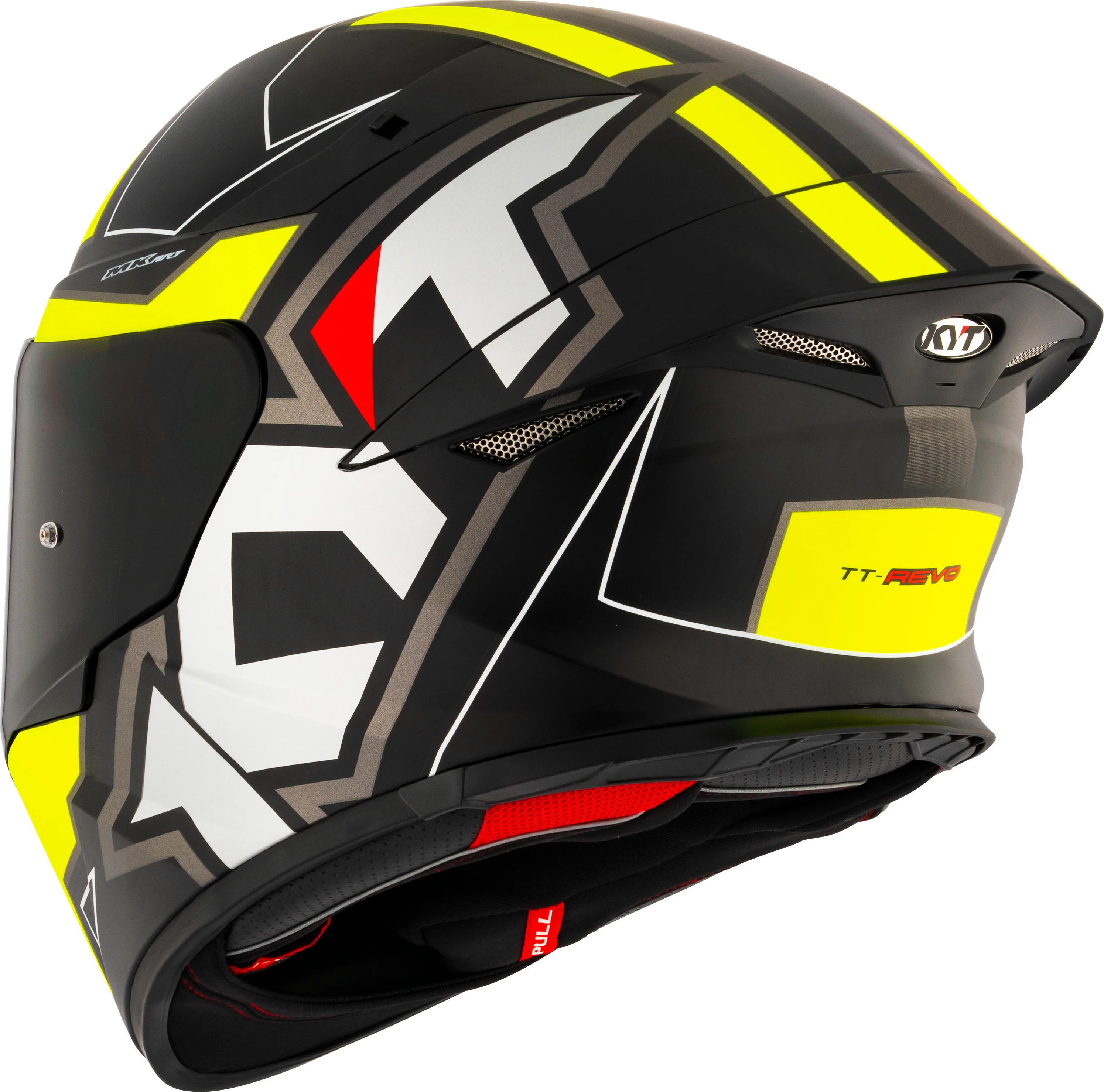 KYT TT-Revo Helm Electron Black Yellow matt Y6TR0007 - Image 7