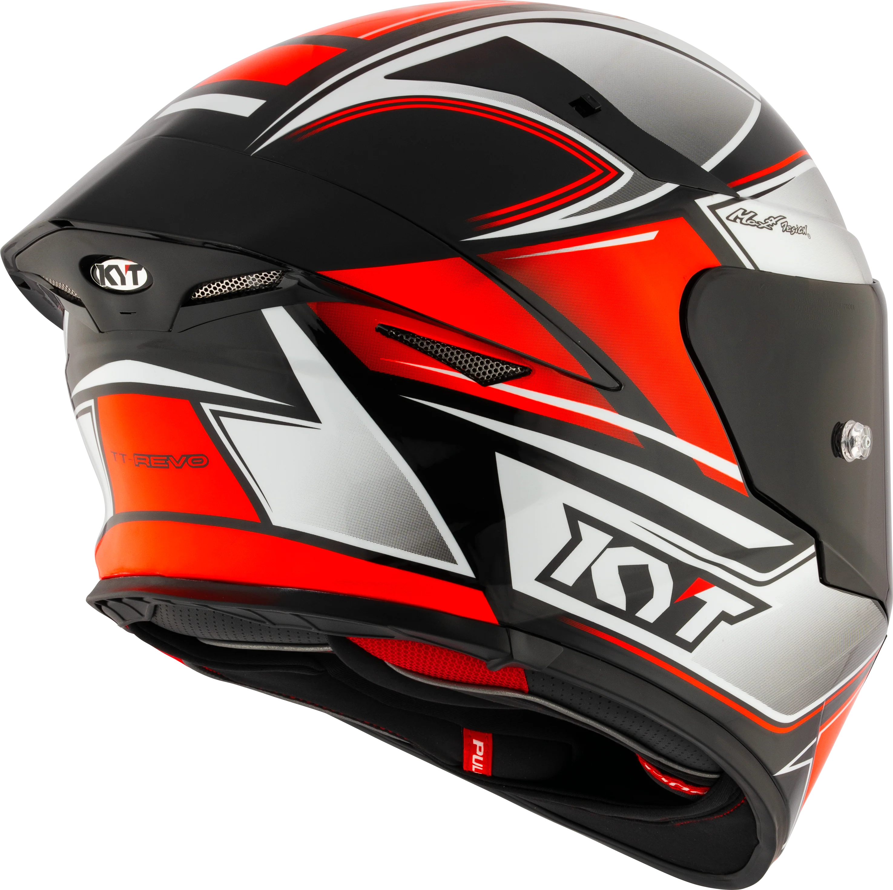 KYT TT-Revo Helm Tourist Red Fluo Y6TR0012 - Image 4