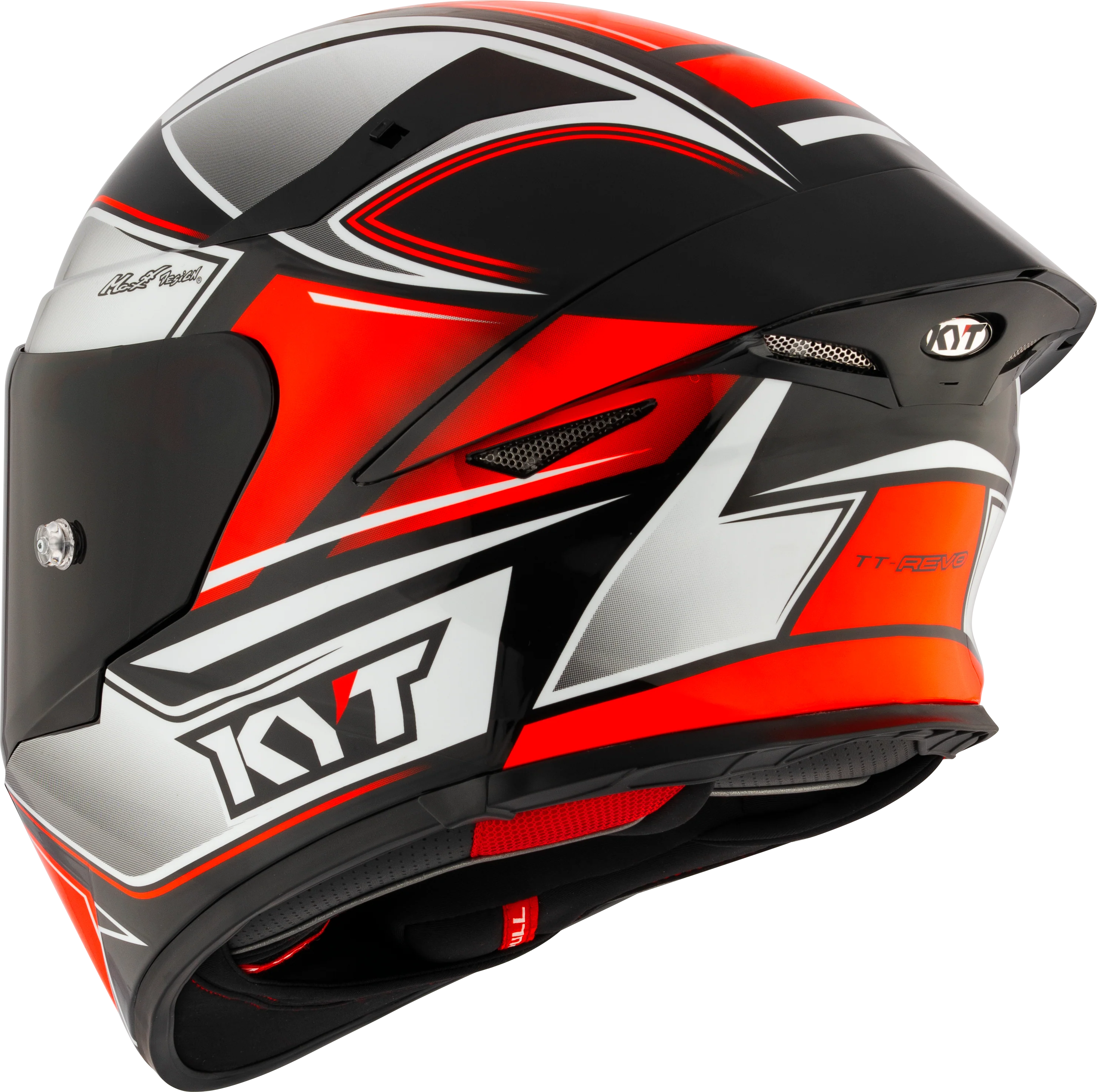KYT TT-Revo Helm Tourist Red Fluo Y6TR0012 - Image 5
