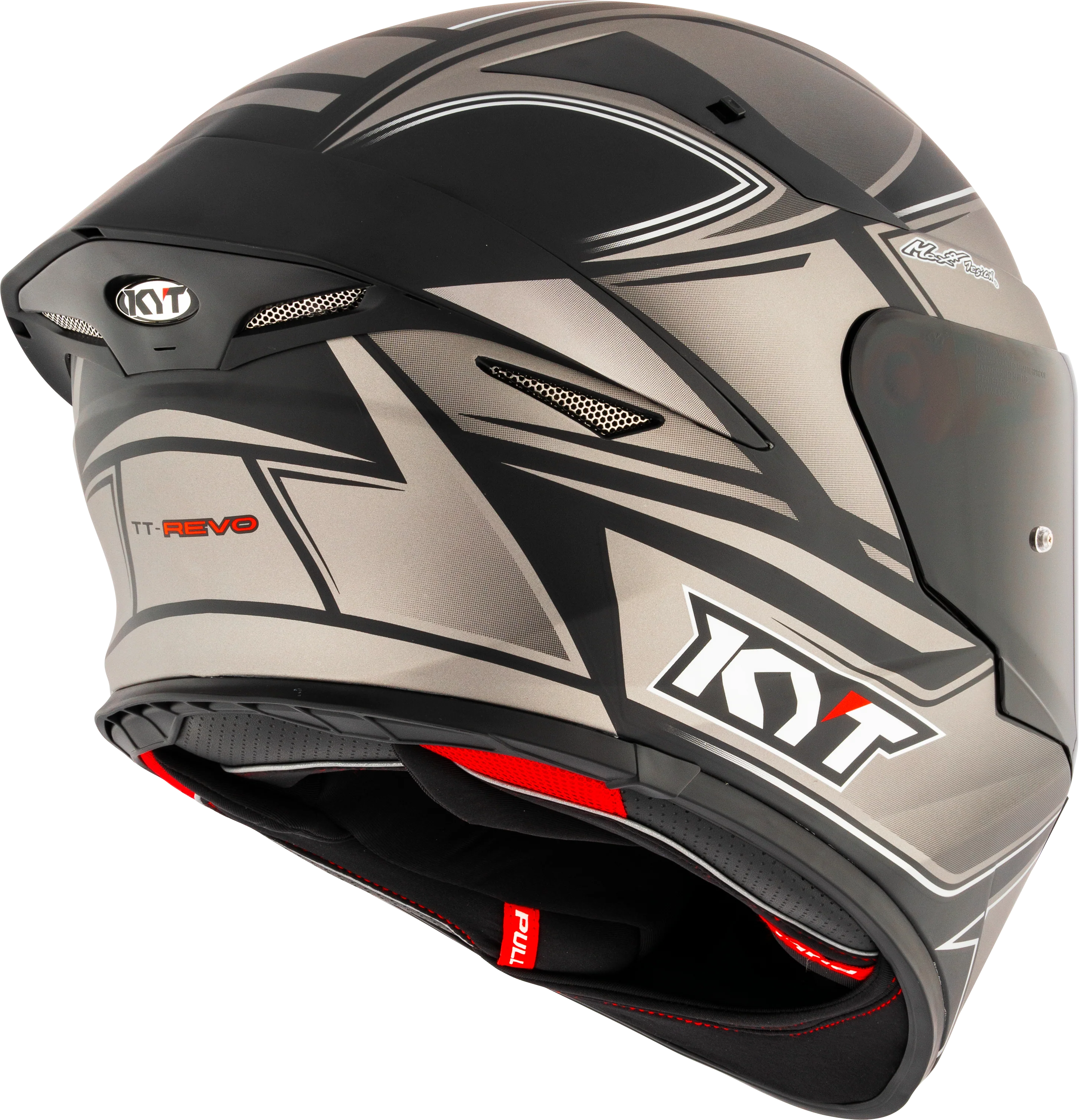 KYT TT-Revo Helm Tourist Matt Cool Grey Y6TR0013 - Image 4