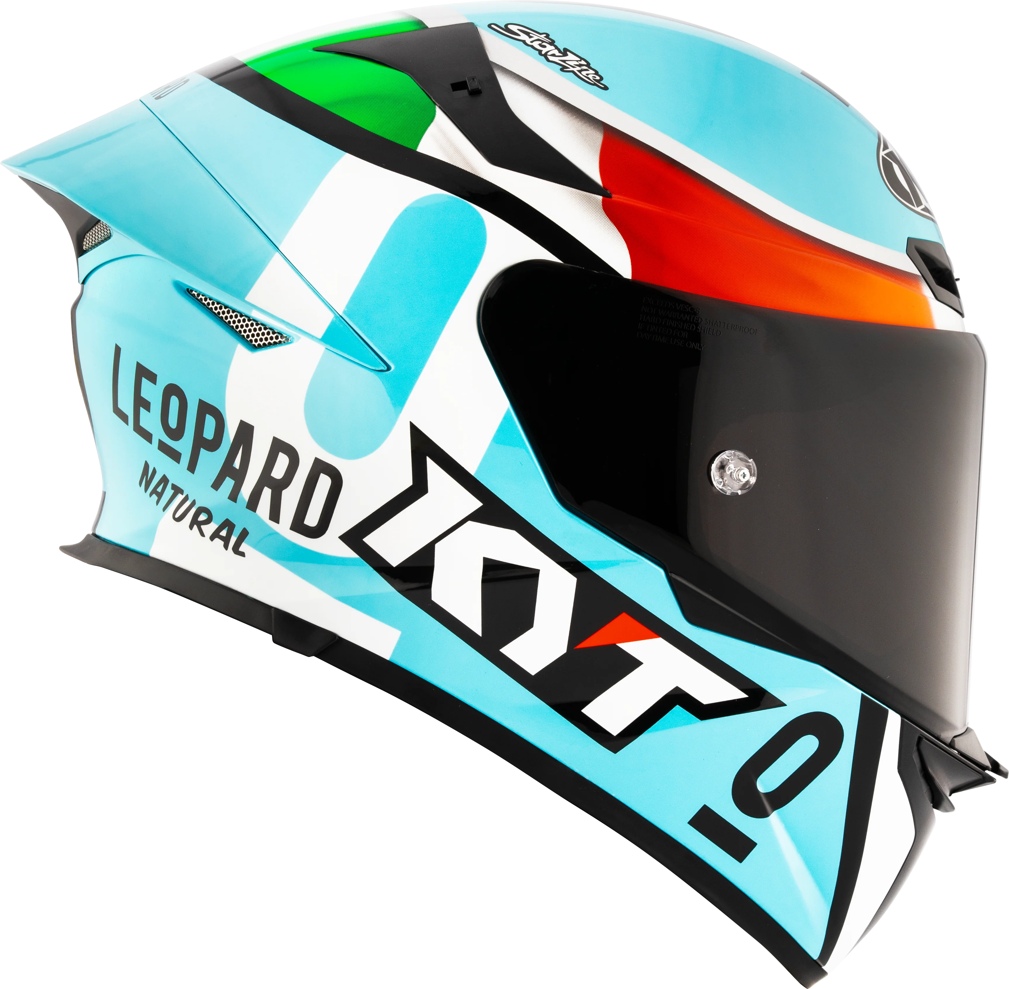 KYT TT-Revo Helm Leopard Racing Replica Italien Tricolore Y6TR0017 - Image 5