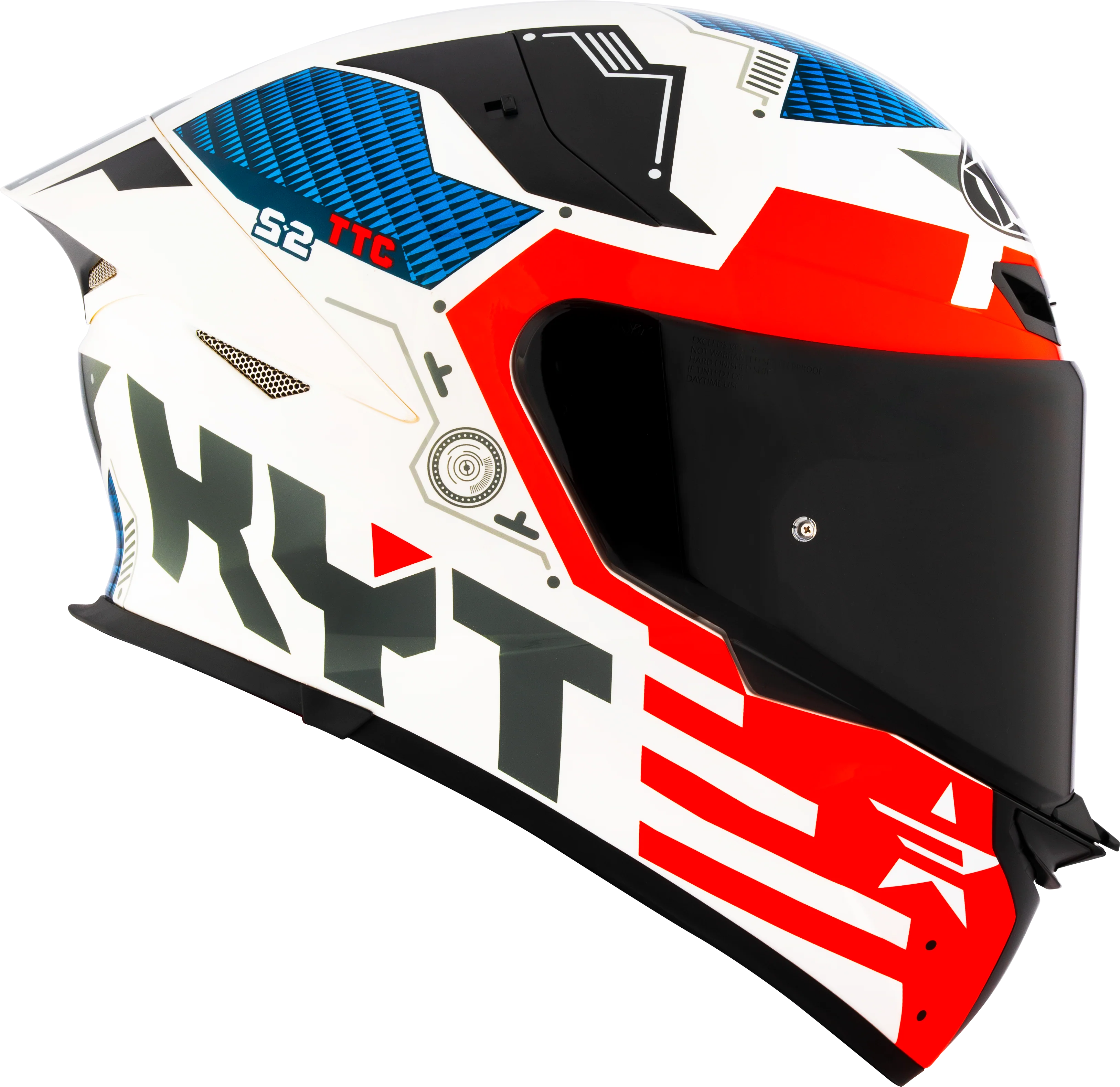 KYT TT-Revo Helm Fuselage Red Y6TR0020 - Image 8