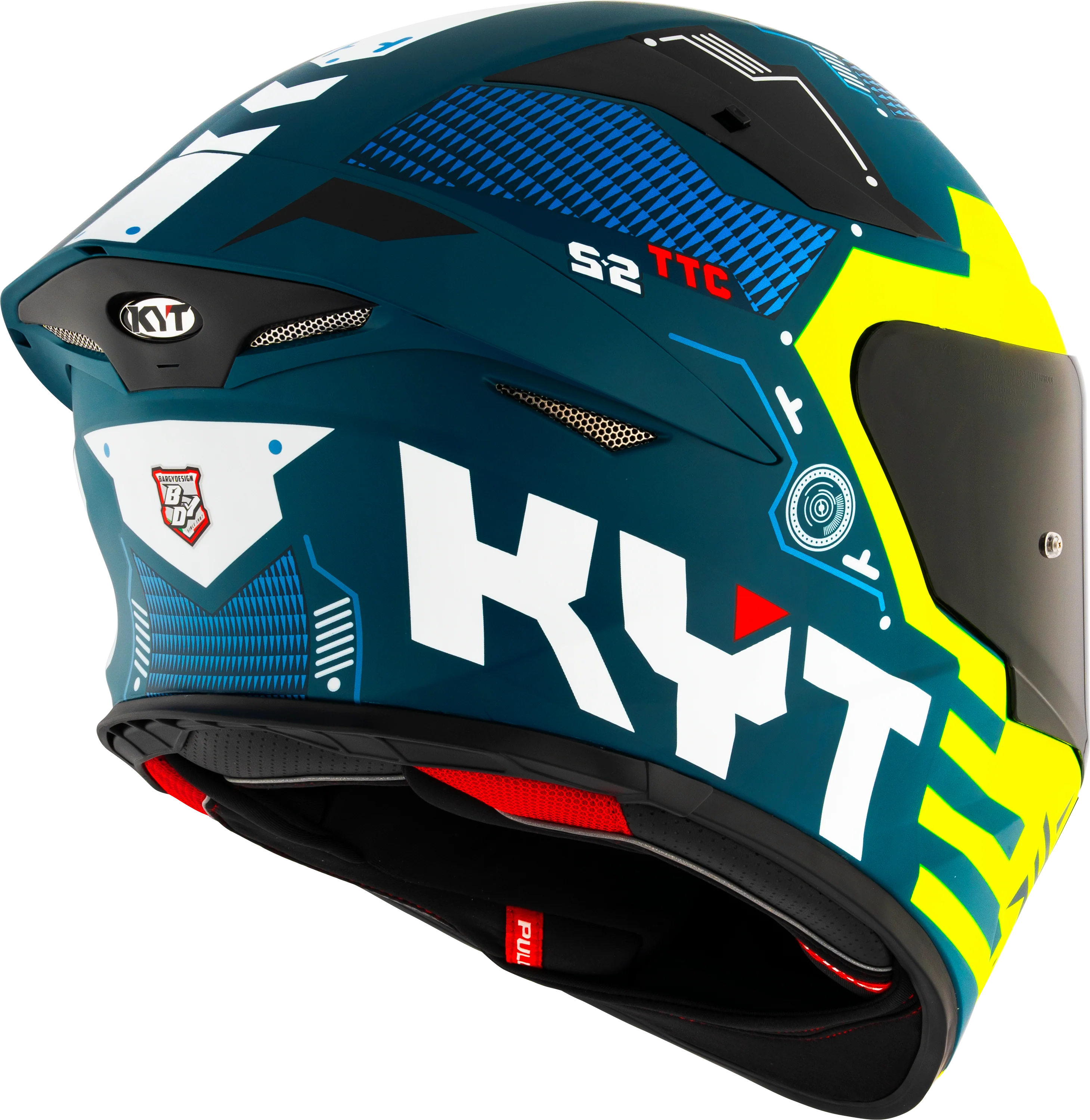 KYT TT-Revo Helm Fuselage Yellow matt Y6TR0021 - Image 8