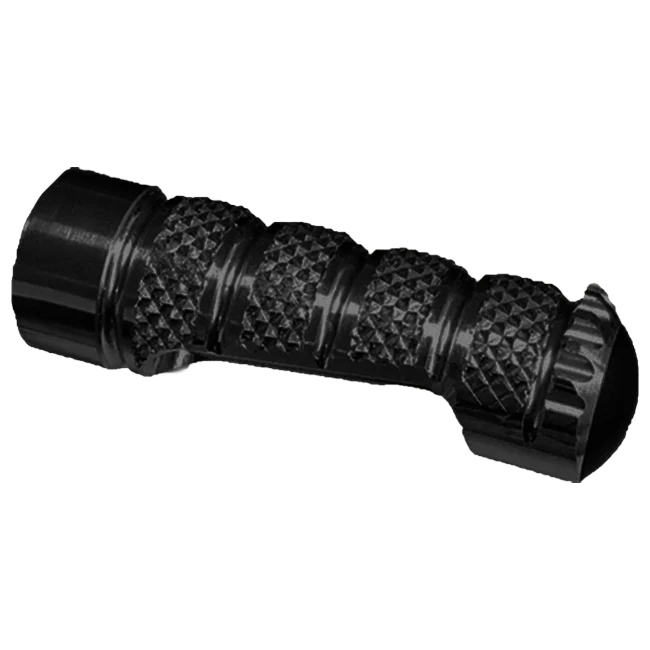 LighTech Ersatz-Fußraste fest 70,5 mm – Silber/Schwarz | RFTR245–248 - Image 2