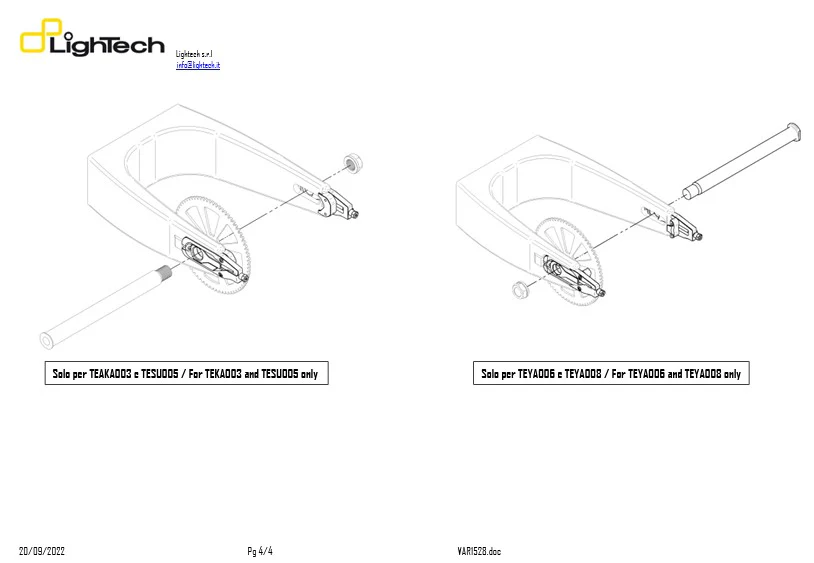 Kettenspanner LighTech BMW S1000RR K67 (19-26) TEBM003 - Image 16