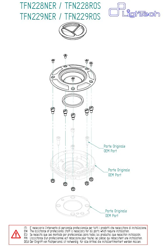 Tankdeckel Schraubverschluss LighTech Aprilia RSV4/1100 Factory/R/RR/RF (09-26) TFN229 - Image 3