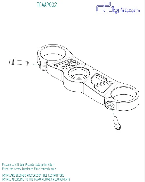 Gabelbrücke (OBEN) LighTech Aprilia RS 660 (20-26) TCAAP002NER - Image 2