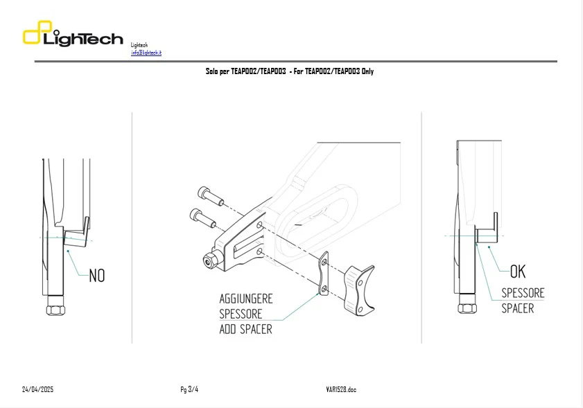 Kettenspanner LighTech Aprilia RSV4/RR/RF/1100 Factory (15-20) TEAP003 - Image 4