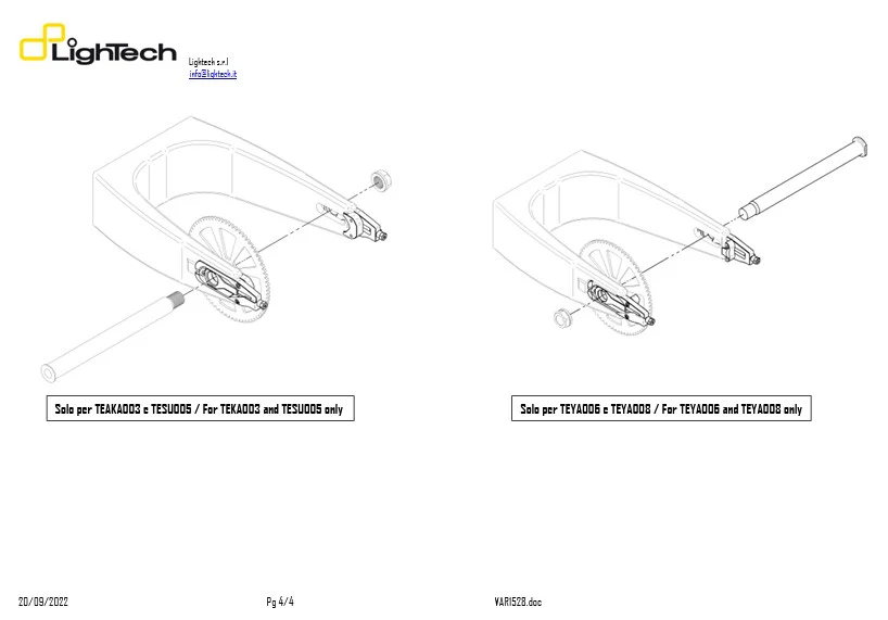 Kettenspanner LighTech Yamaha YZF-R1 RN22 (09-14) TEYA004 - Image 8
