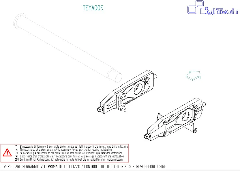 Kettenspanner Track-Use LighTech Yamaha YZF-R1/M RN65 (20-26) TEYA009 - Image 2