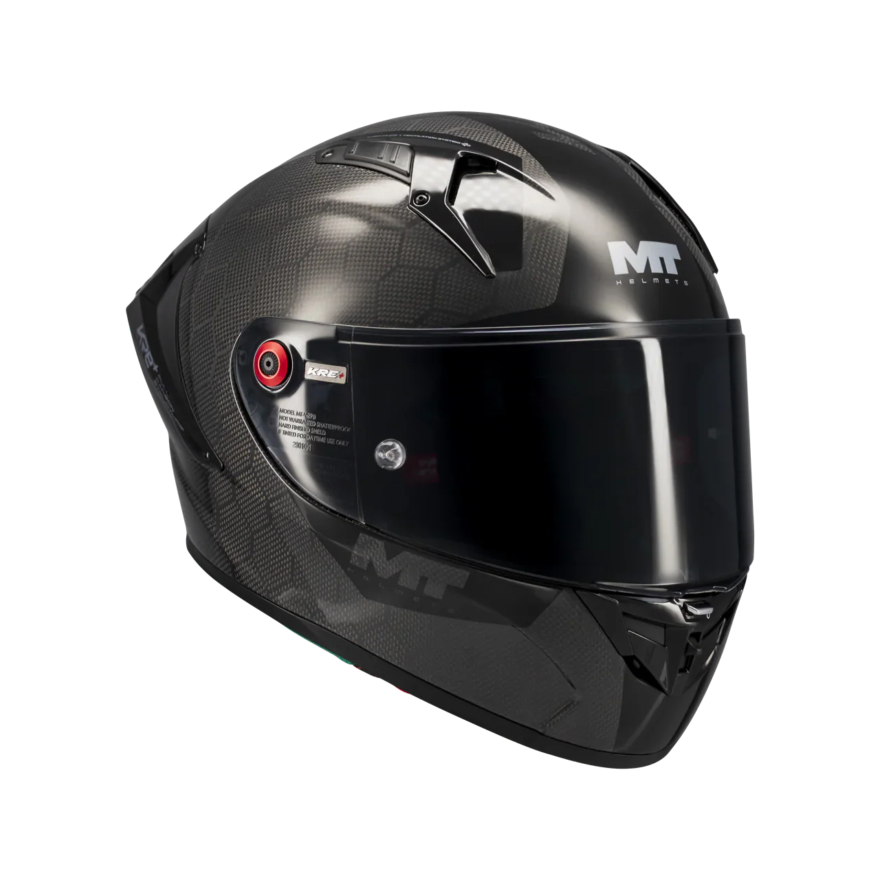 MT-Helmets KRE+ S Helm Pure Carbon Glossy A1 Glow Comprehensive - Image 3