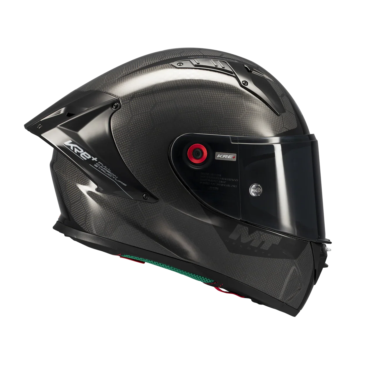 MT-Helmets KRE+ S Helm Pure Carbon Glossy A1 Glow Comprehensive - Image 4