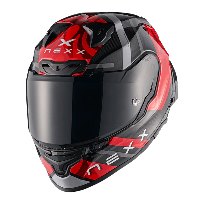 Nexx X.R3R Helm Swirl Carbon Rot Silber 01XR323489023 - Image 2