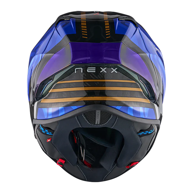 Nexx X.R3R Helm Swirl Carbon Tiefblau Gold 01XR323489126 - Image 3