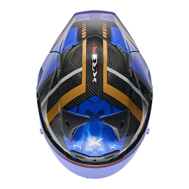 Nexx X.R3R Helm Swirl Carbon Tiefblau Gold 01XR323489126 - Image 4