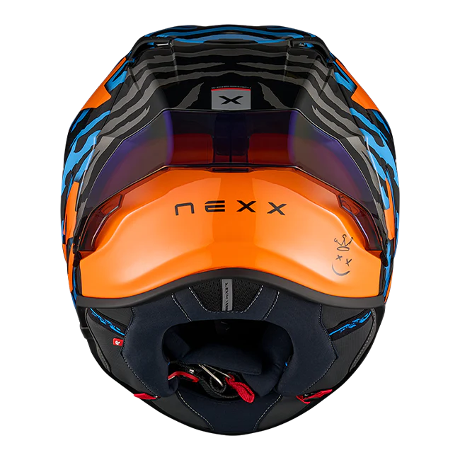 Nexx X.R3R Helm Ziger Carbon Orange Blau 01XR323513169 - Image 3