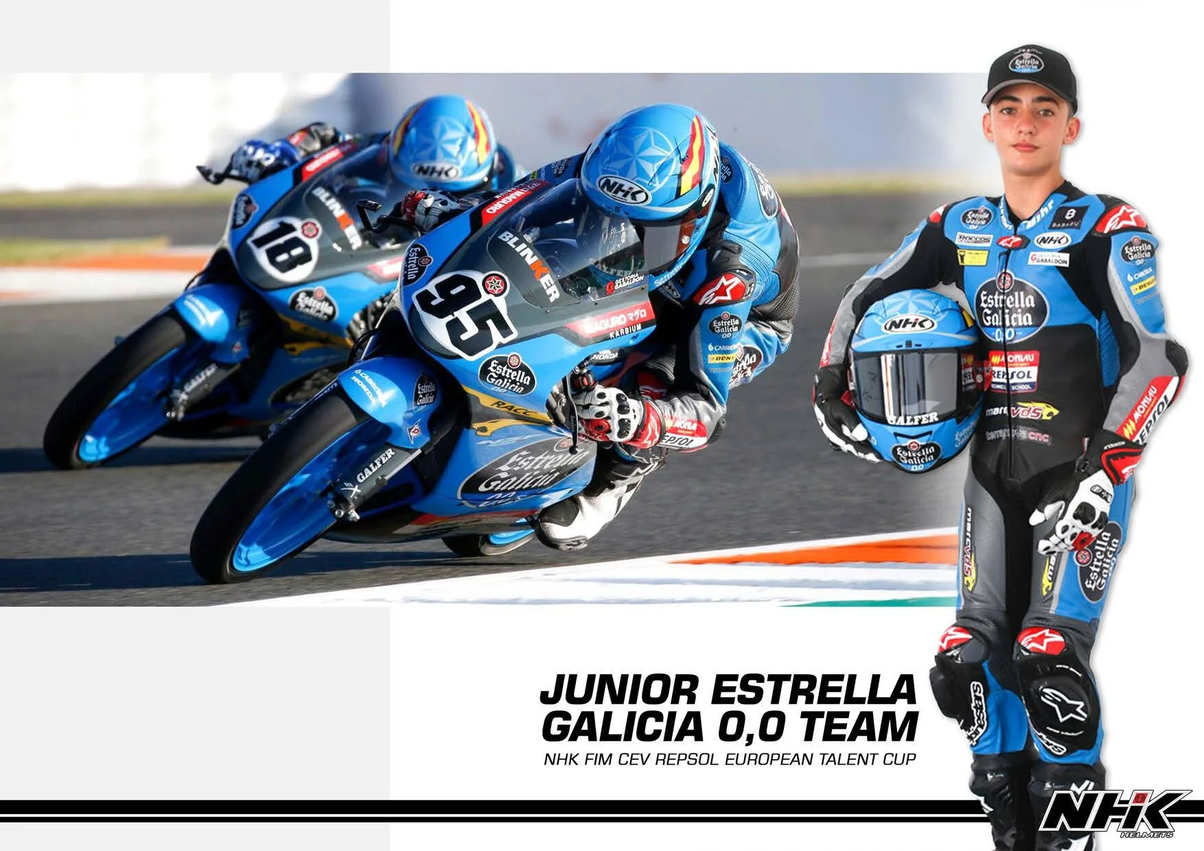 NHK GP-R Tech Race Helm Estrella Galicia Replica - Image 9