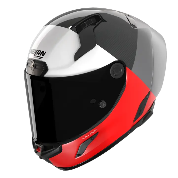 Nolan X-804 RS Helm Ultra Carbon Blocco Rot/Weiß 369 - Image 5