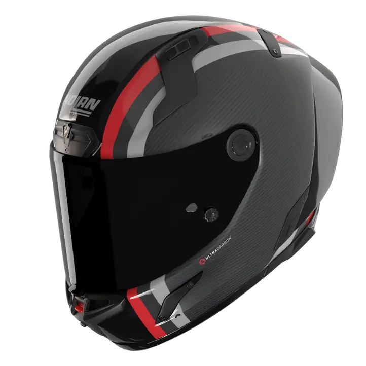 Nolan X-804 RS Helm Ultra Carbon Gemini Schwarz/Rot/Anthrazit 364 - Image 2