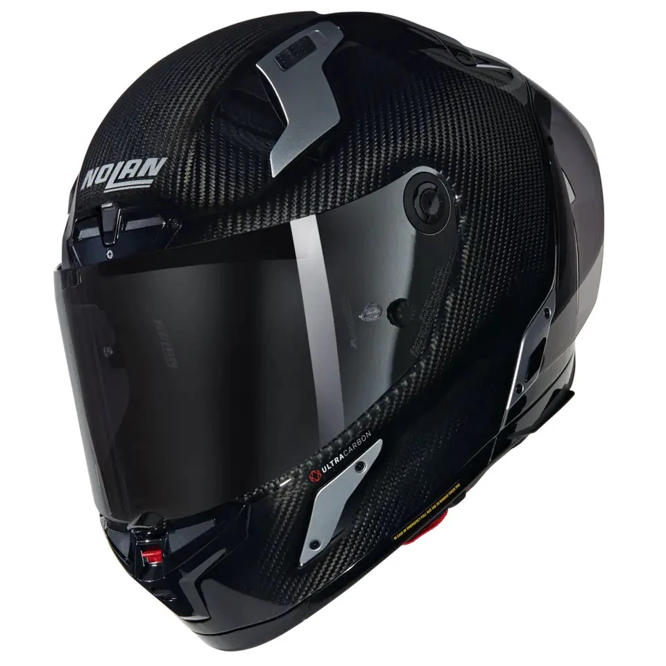 Nolan X-804 RS Helm Ultra Carbon Glossy Silver Argento 332 - Image 3