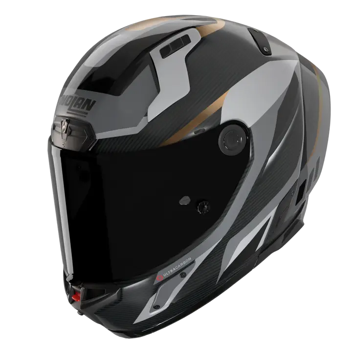 Nolan X-804 RS Helm Ultra Carbon Lesmo Schwarz/Grau/Gold 361 - Image 3