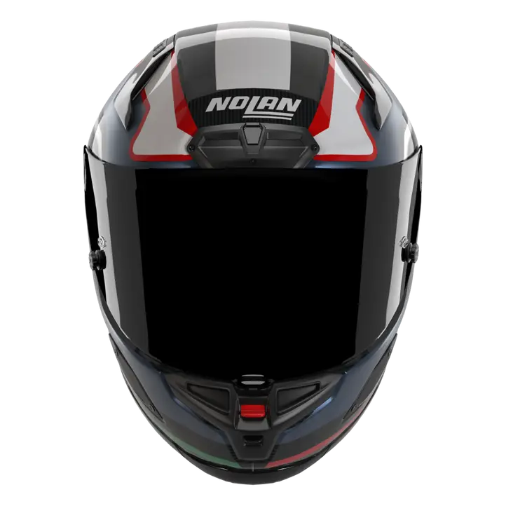 Nolan X-804 RS Helm Ultra Carbon Piega Dunkelblau/Blau/Rot 366 - Image 2