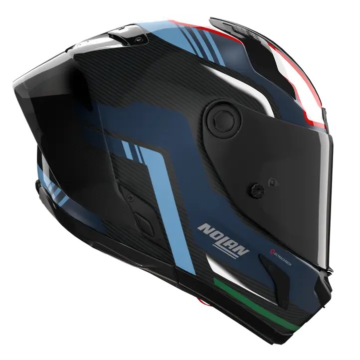 Nolan X-804 RS Helm Ultra Carbon Piega Dunkelblau/Blau/Rot 366 - Image 4