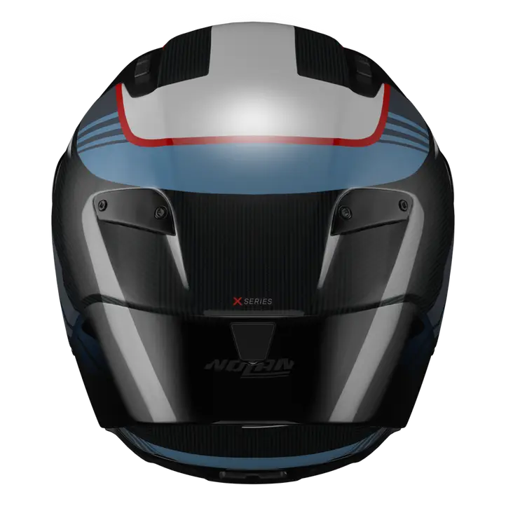 Nolan X-804 RS Helm Ultra Carbon Piega Dunkelblau/Blau/Rot 366 - Image 5