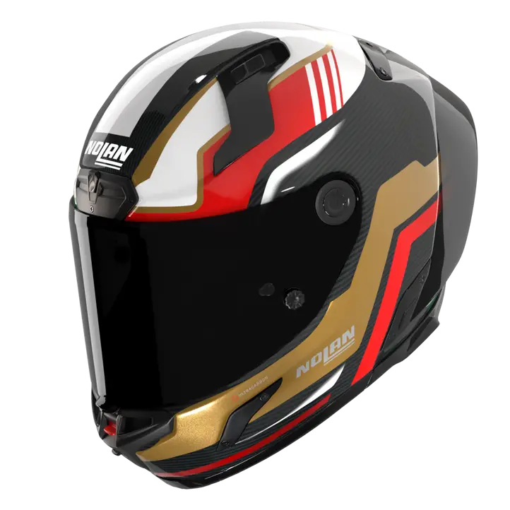 Nolan X-804 RS Helm Ultra Carbon Piega Gold/Rot/Grün 367 - Image 3
